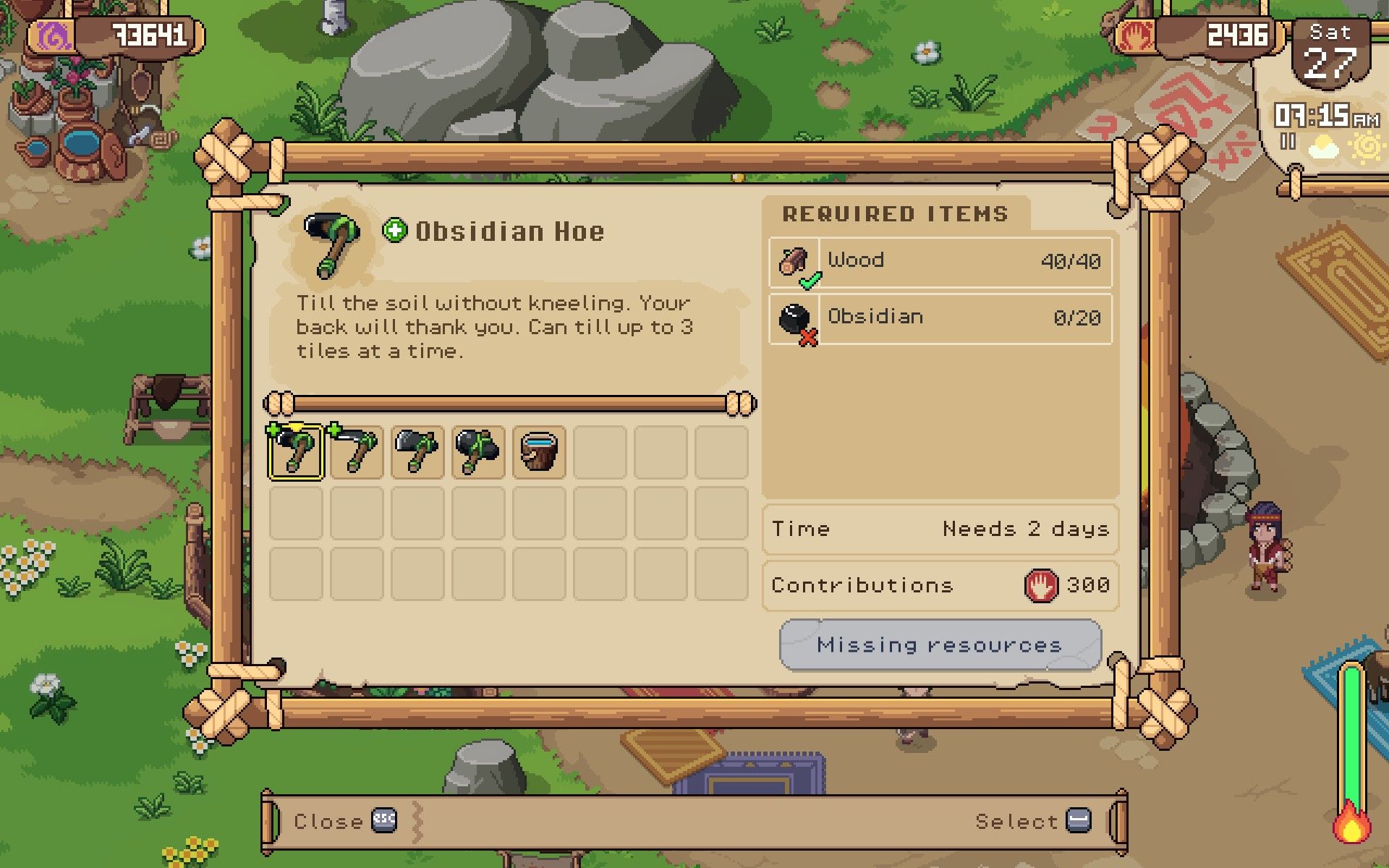 A menu of upgrades available from Acre.