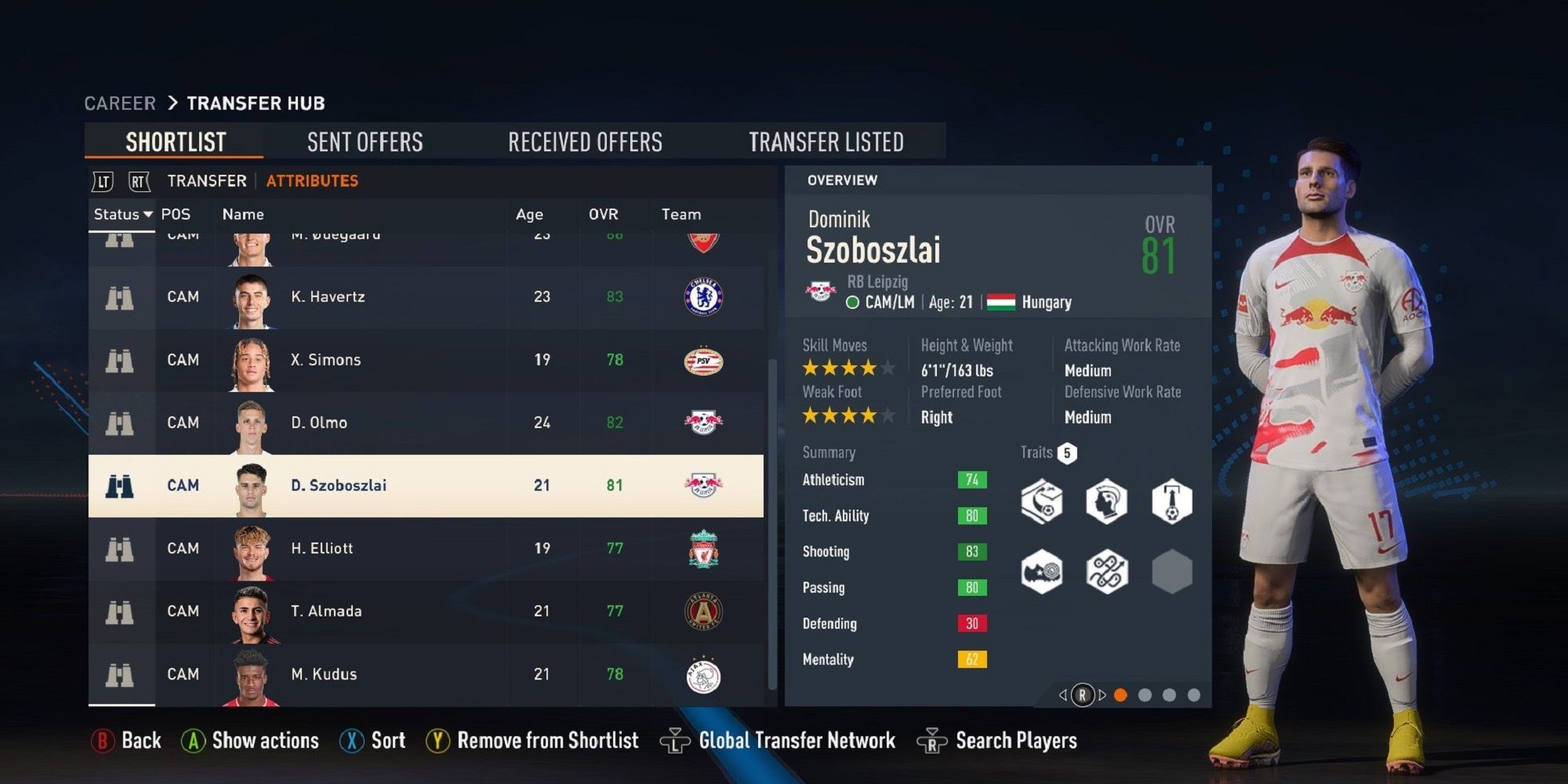 An image of Dominik Szoboszlai in FIFA 23