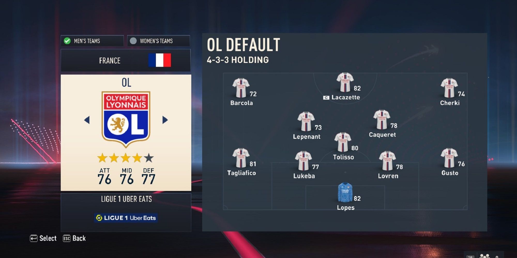 An image of Olympique Lyon in FIFA 23