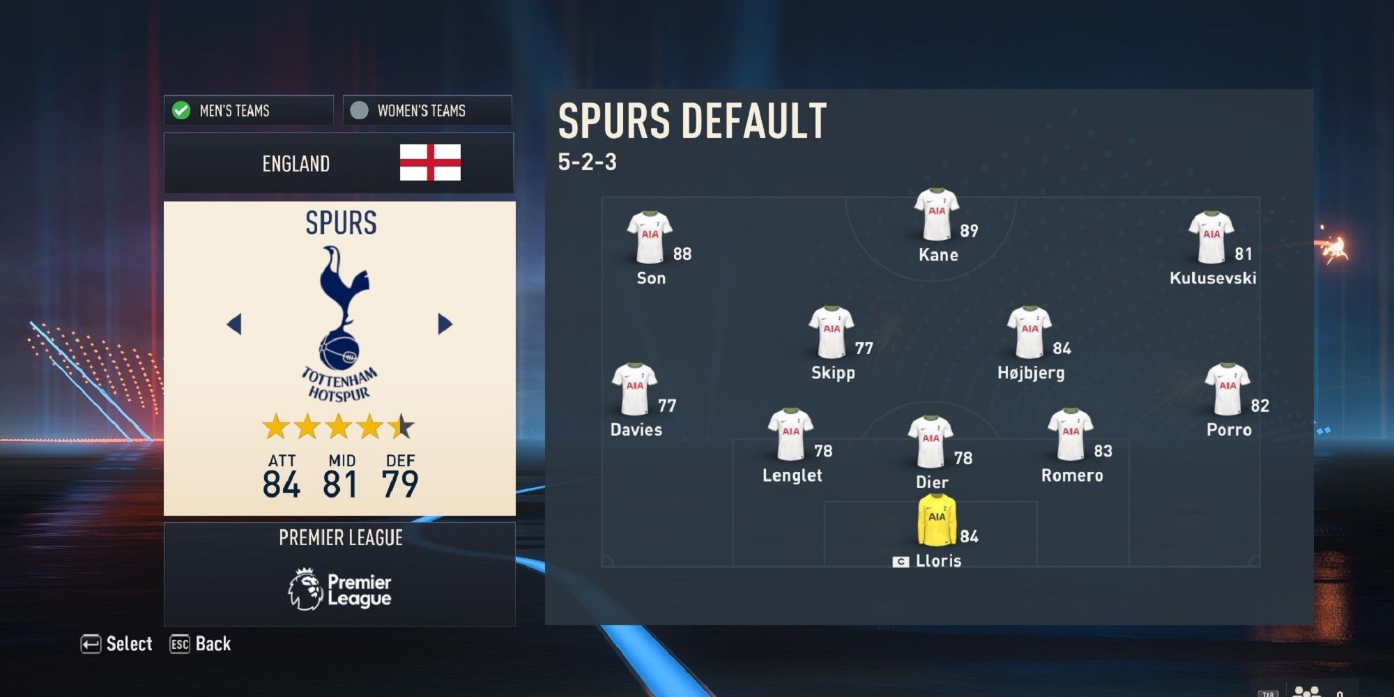 An image of Tottenham Hotspur in FIFA 23