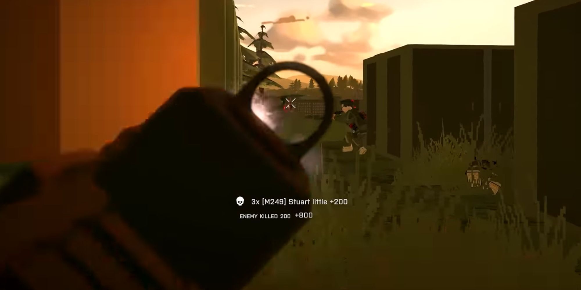 An player fires an LMG at enemies in Battlebit Remastered.