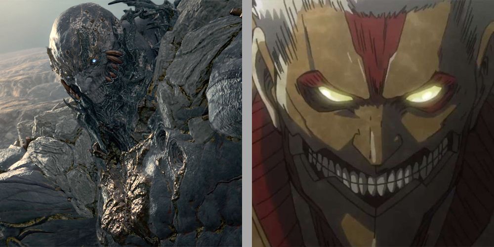 Titan Eikon in Final Fantasy 16 compared to the Armored Titan in Attack on Titan