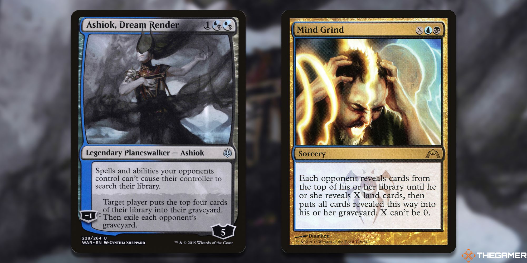 MTG: Ashiok, Dream Render and Mind Grind cards