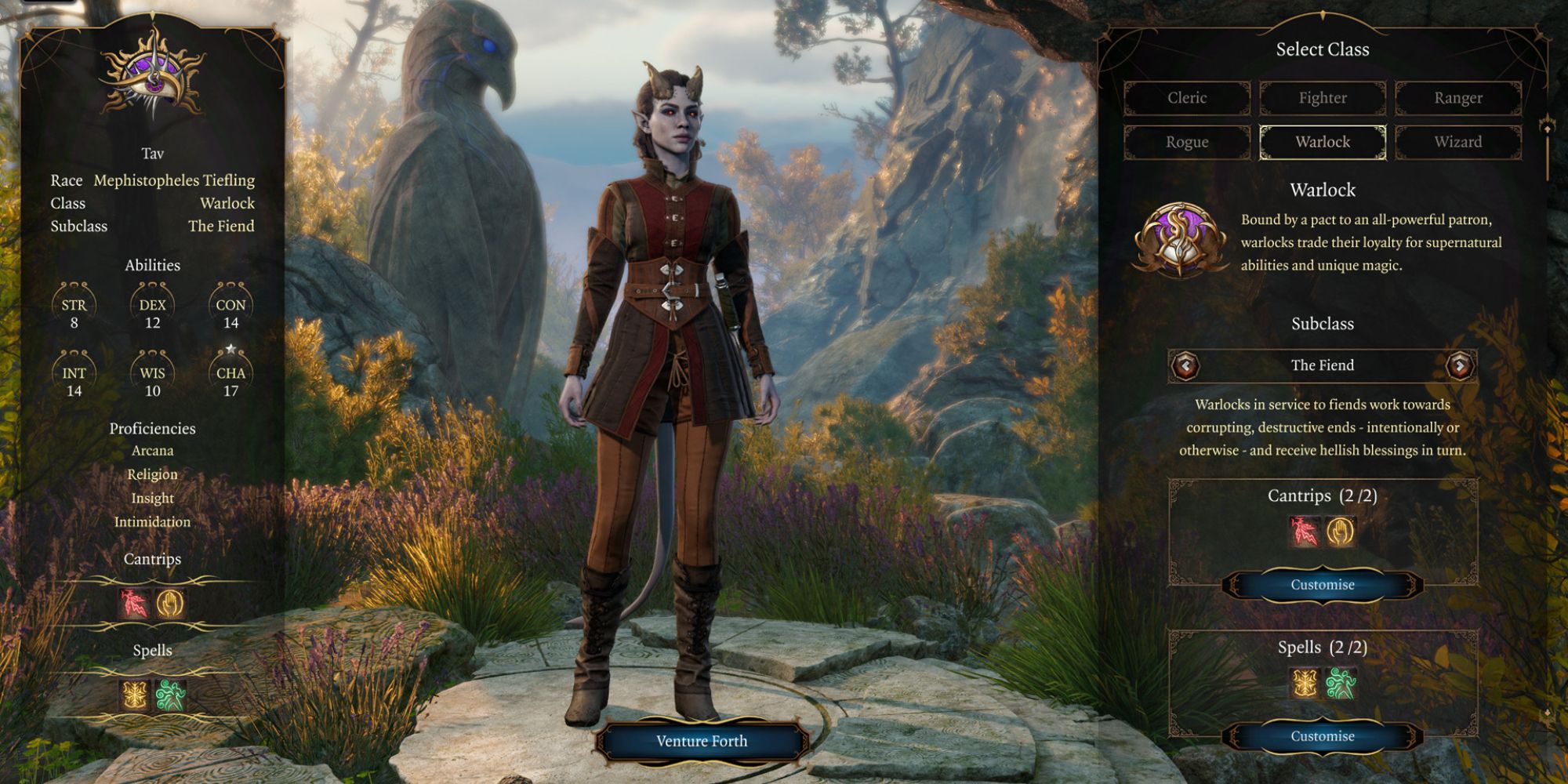 baldurs gate 3 character creation screen