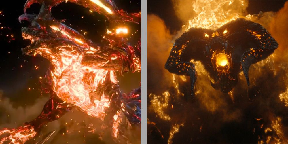 Ifrit in Final Fantasy 16 compared to the Balrog in Lord of the Rings