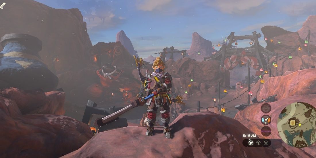 Link holds the Boulder Breaker in The Legend of Zelda: Tears of the Kingdom.