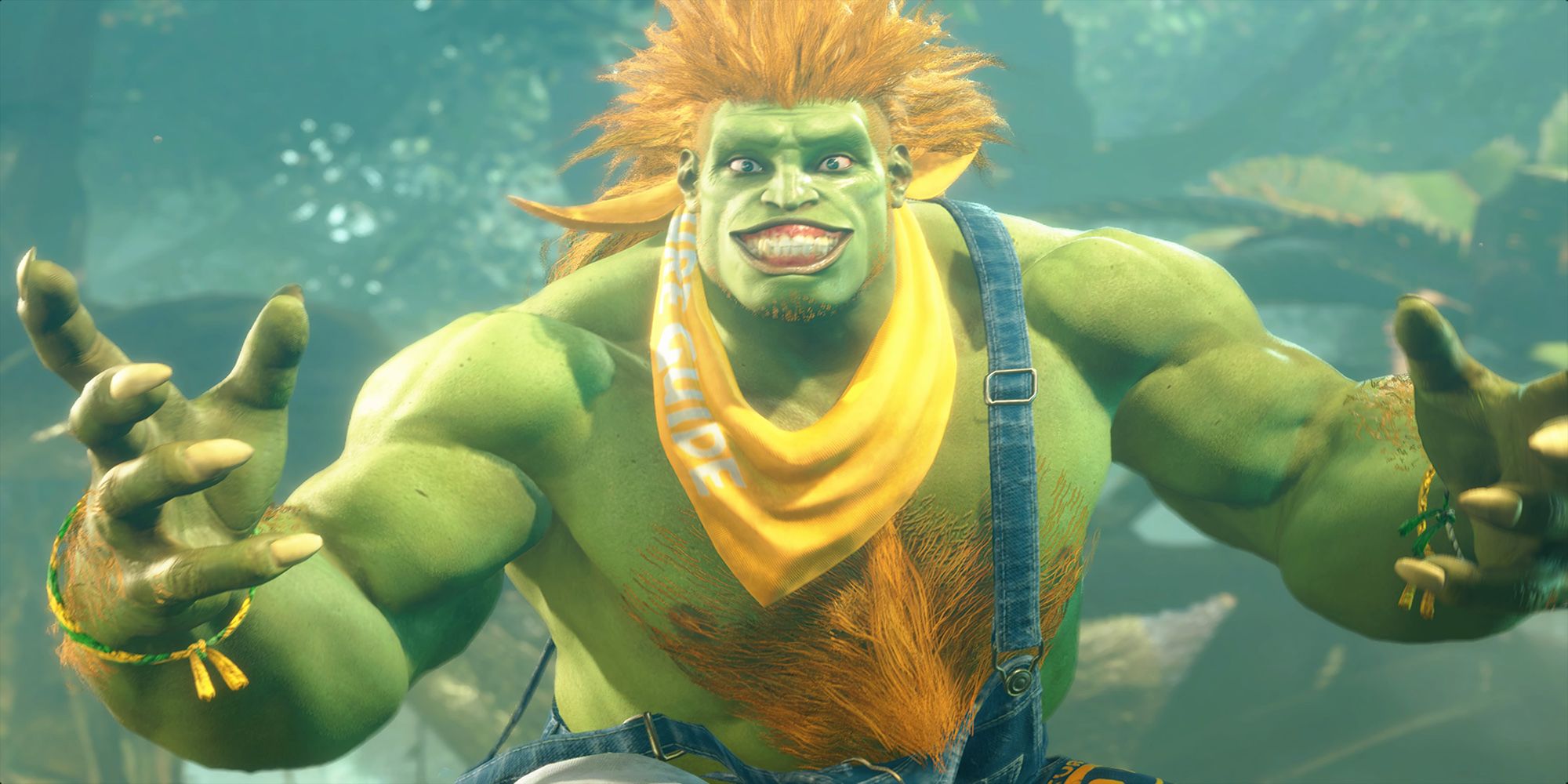 Blanks flashes you a wide grin when you meet him at Ranger's Hut in Street Fighter 6.