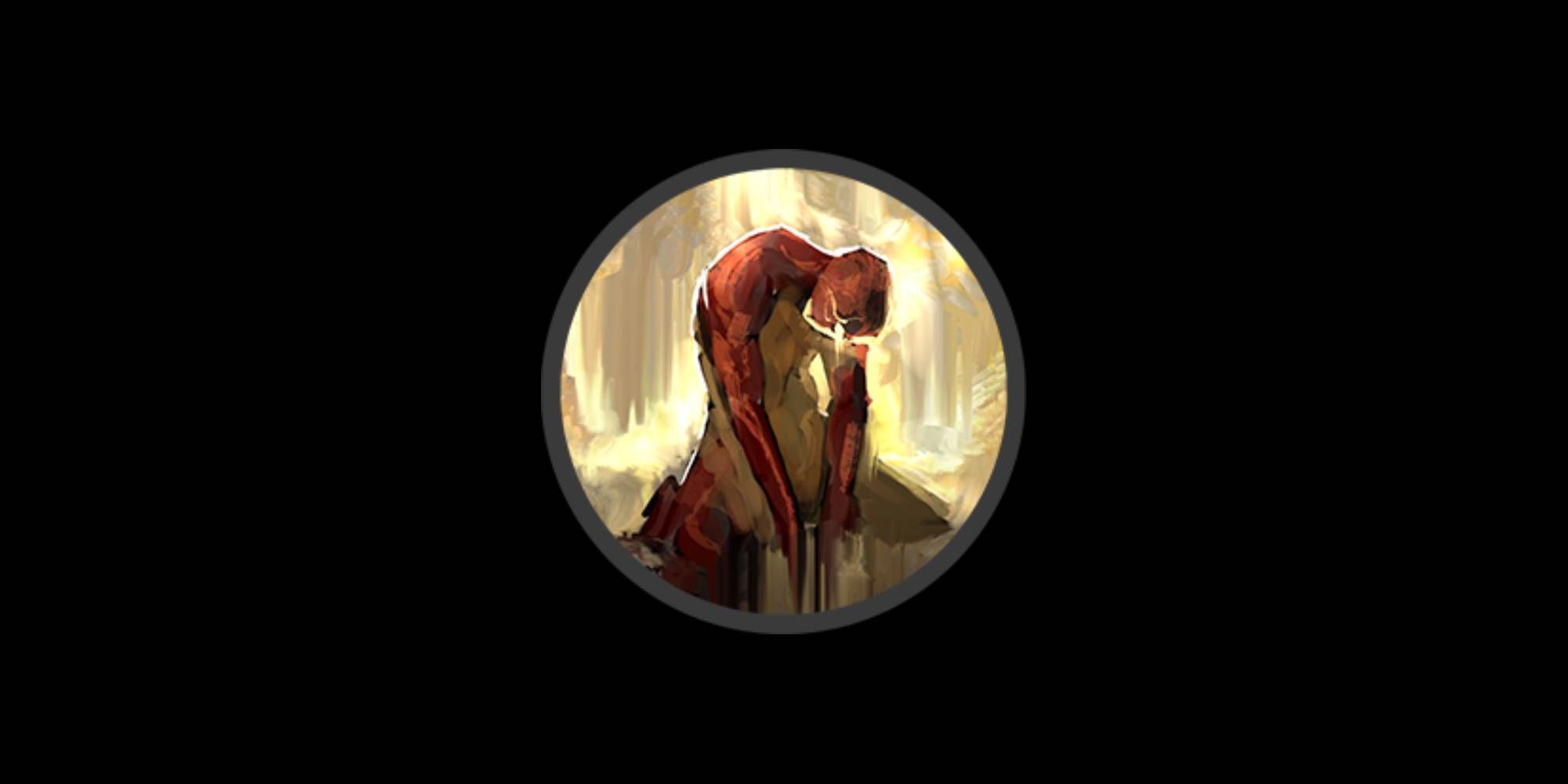 The Burden of Guilt icon in Age of Wonders 4 shows a weakened man on his knees.