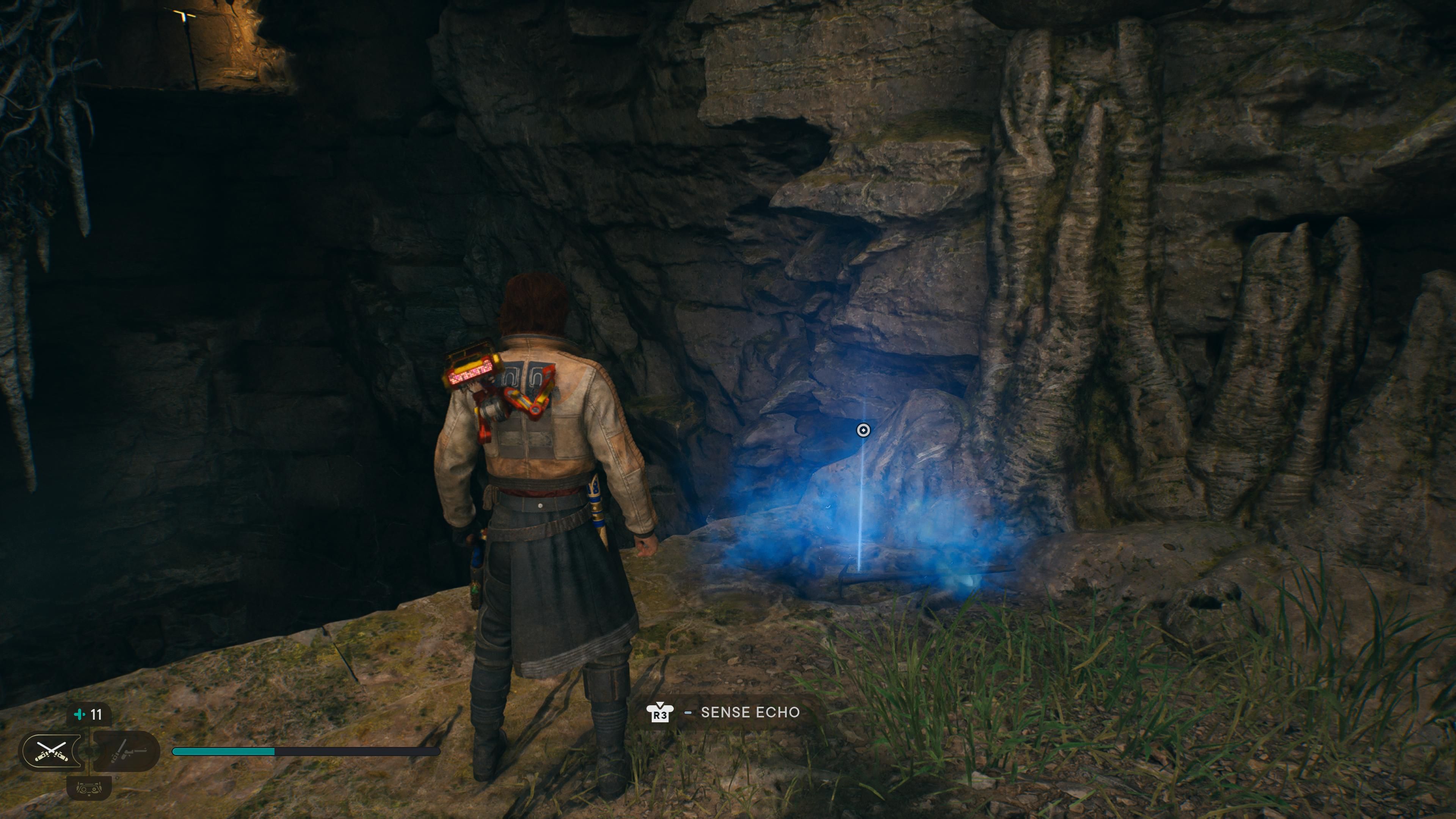 Cal in front of a Force Echo in Jedi Survivor