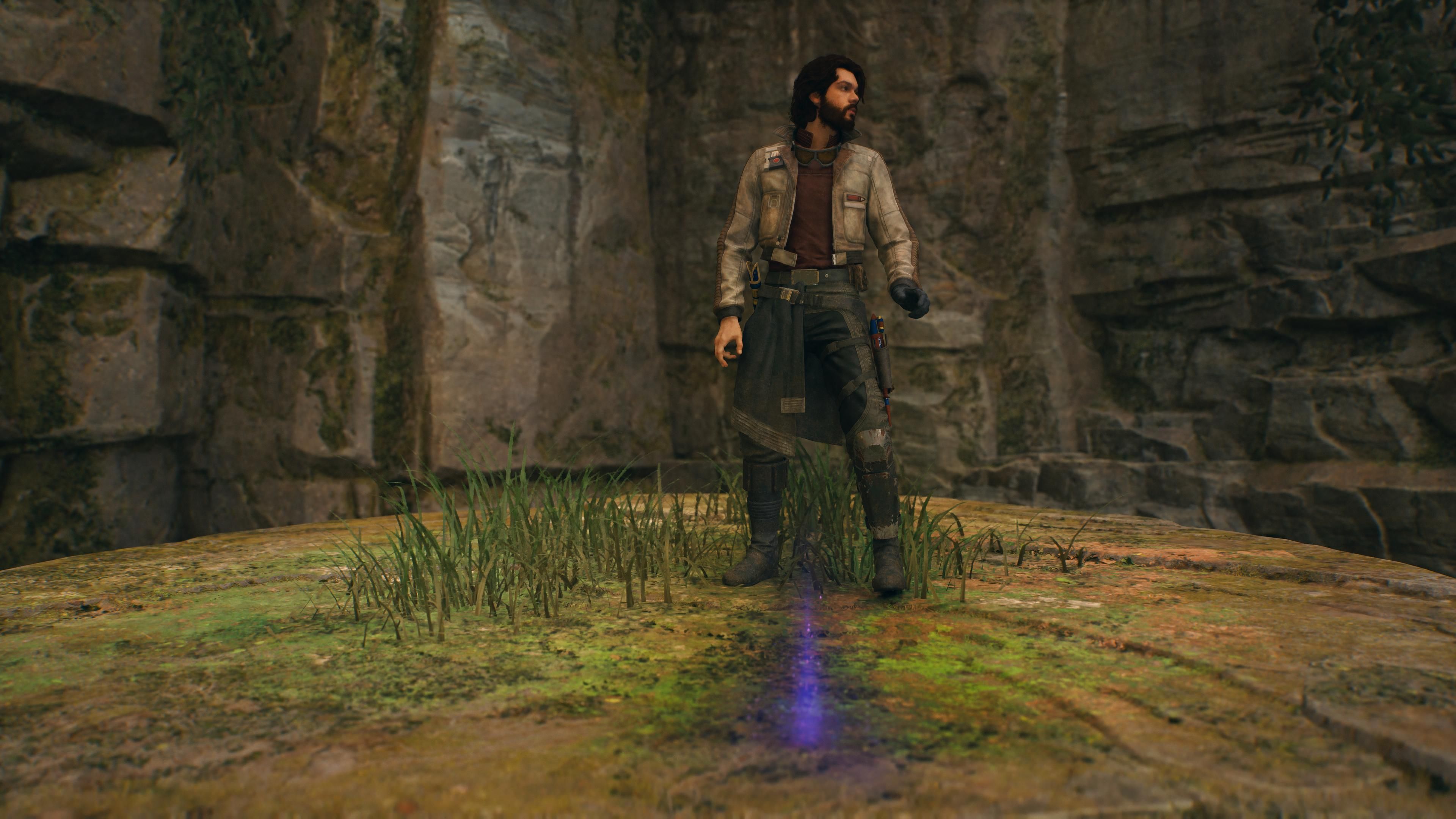 Cal in front of a Force Essence in Swindler's Wash in Jedi Survivor
