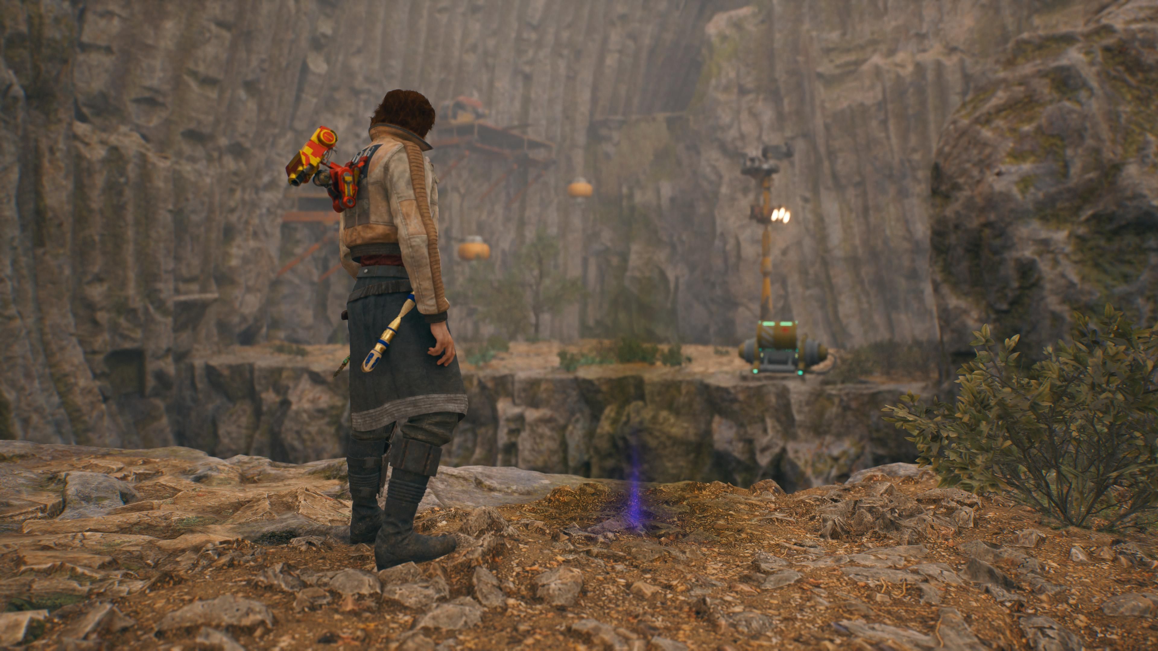 Cal in front of a Force Essence in the Derelict Dam in Jedi Survivor