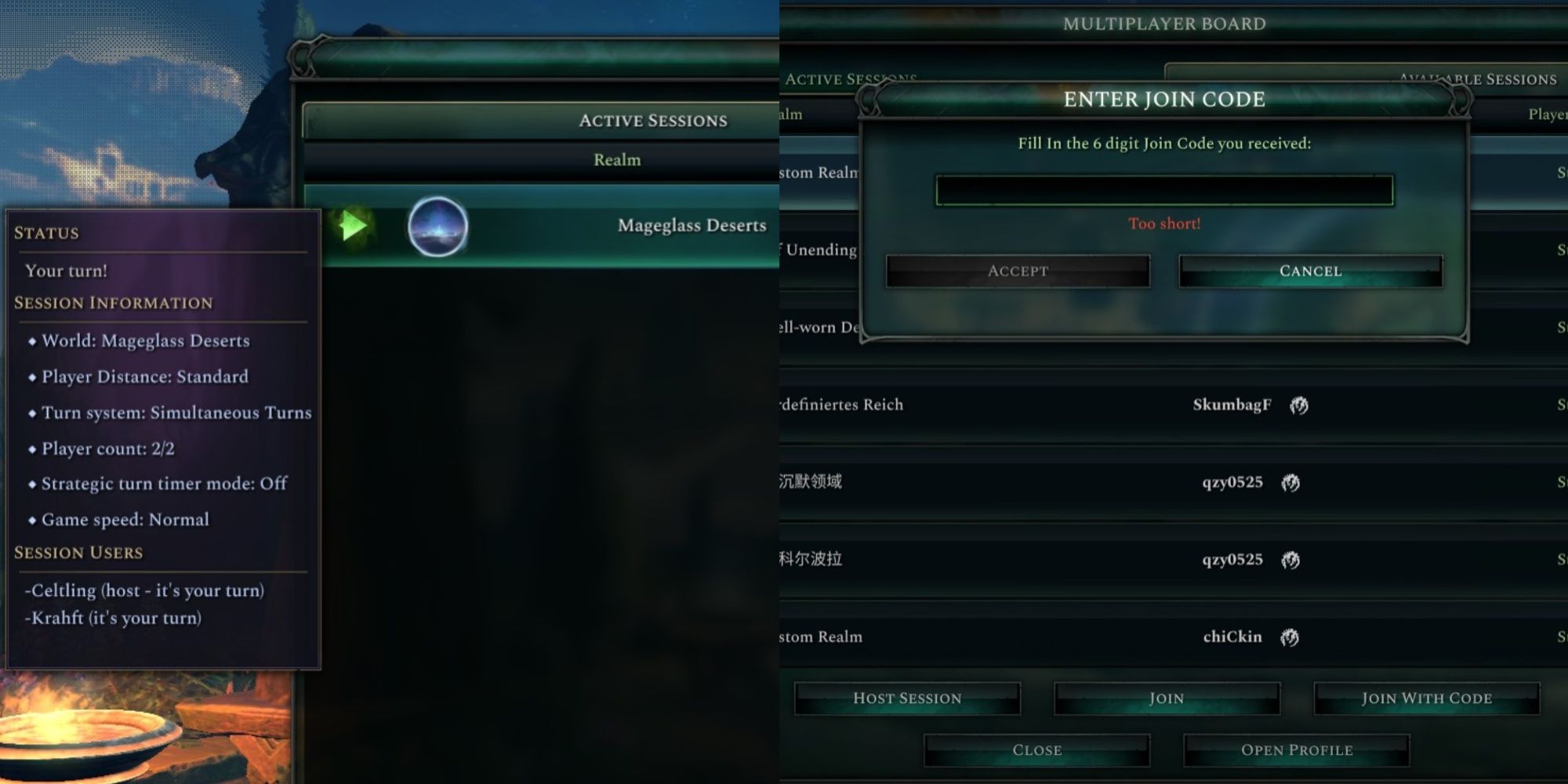 Resuming Active Sessions And Joining A New Multiplayer Game In Age Of Wonders 4