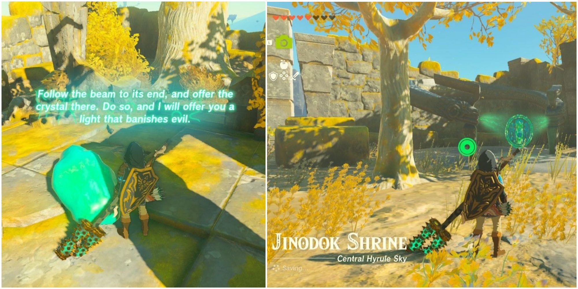 starting south hyrule sky archipelago shrine quest