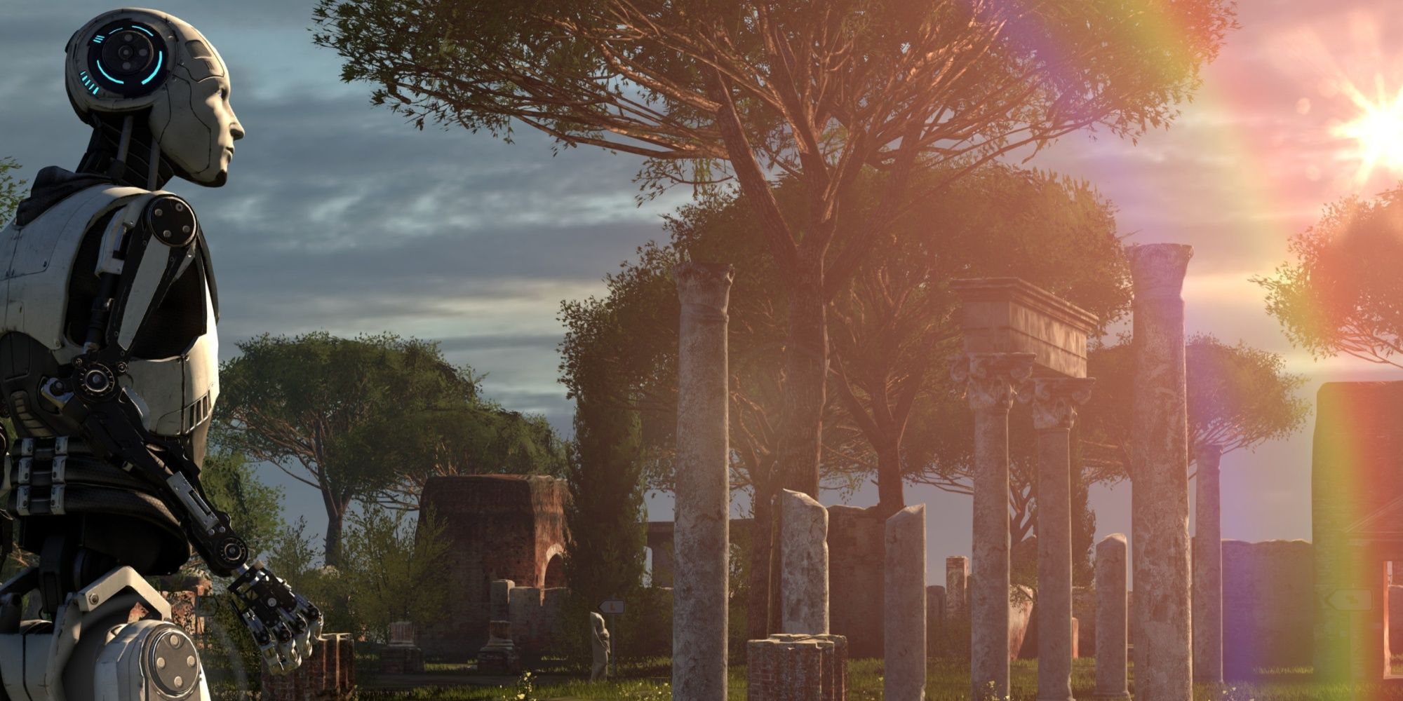 The Talos Principle Android Contemplating Horizon