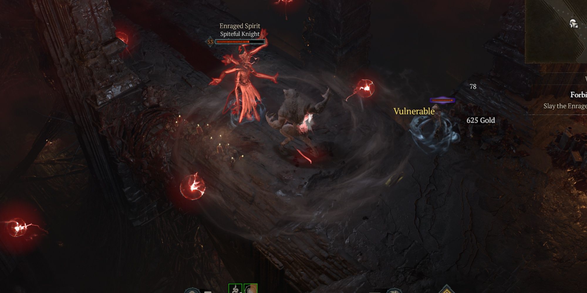Diablo 4: Druid's Werewolf form surrounding by winds
