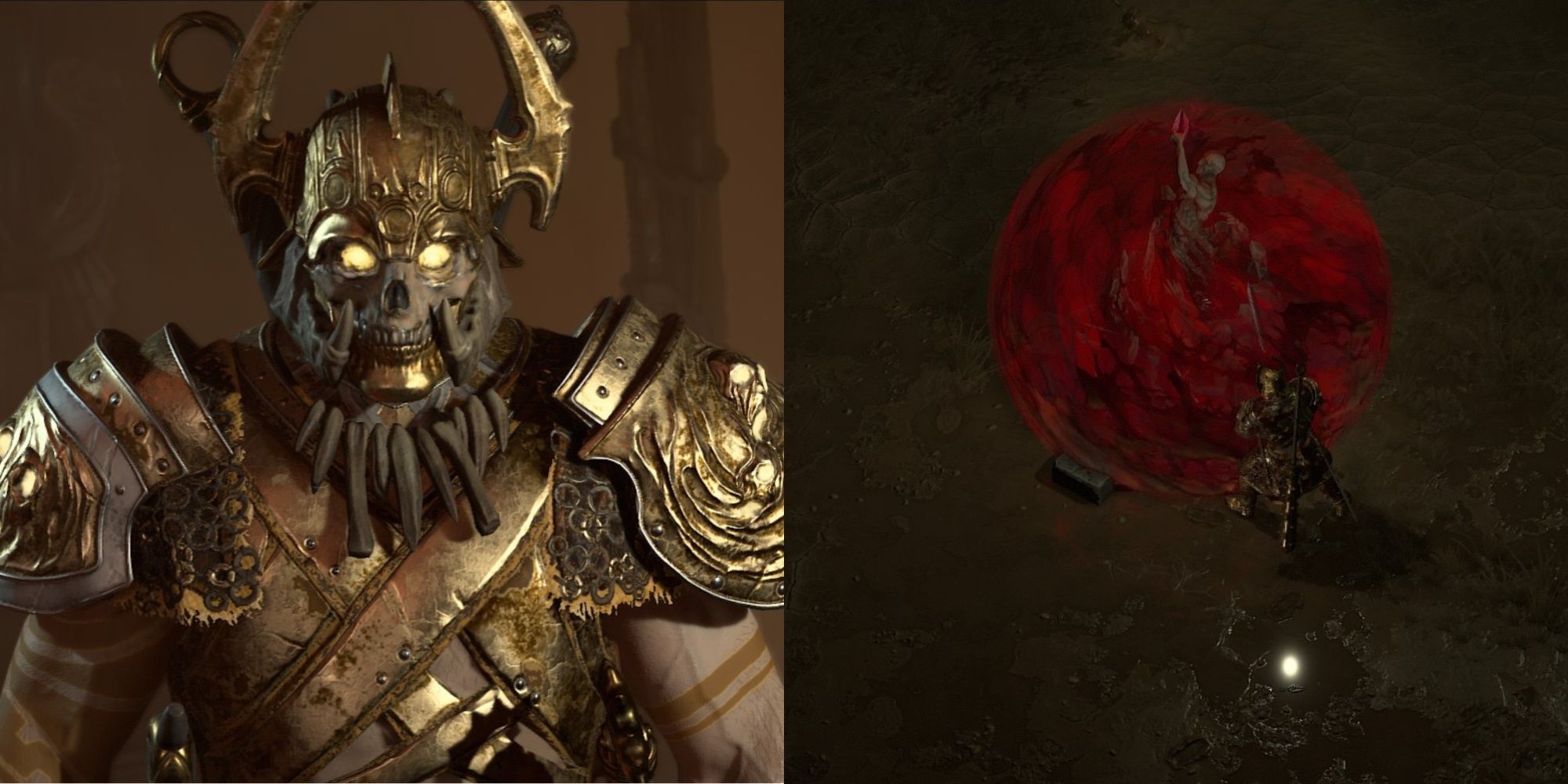 Barbarian Character And Altar Of Extraction In Diablo 4