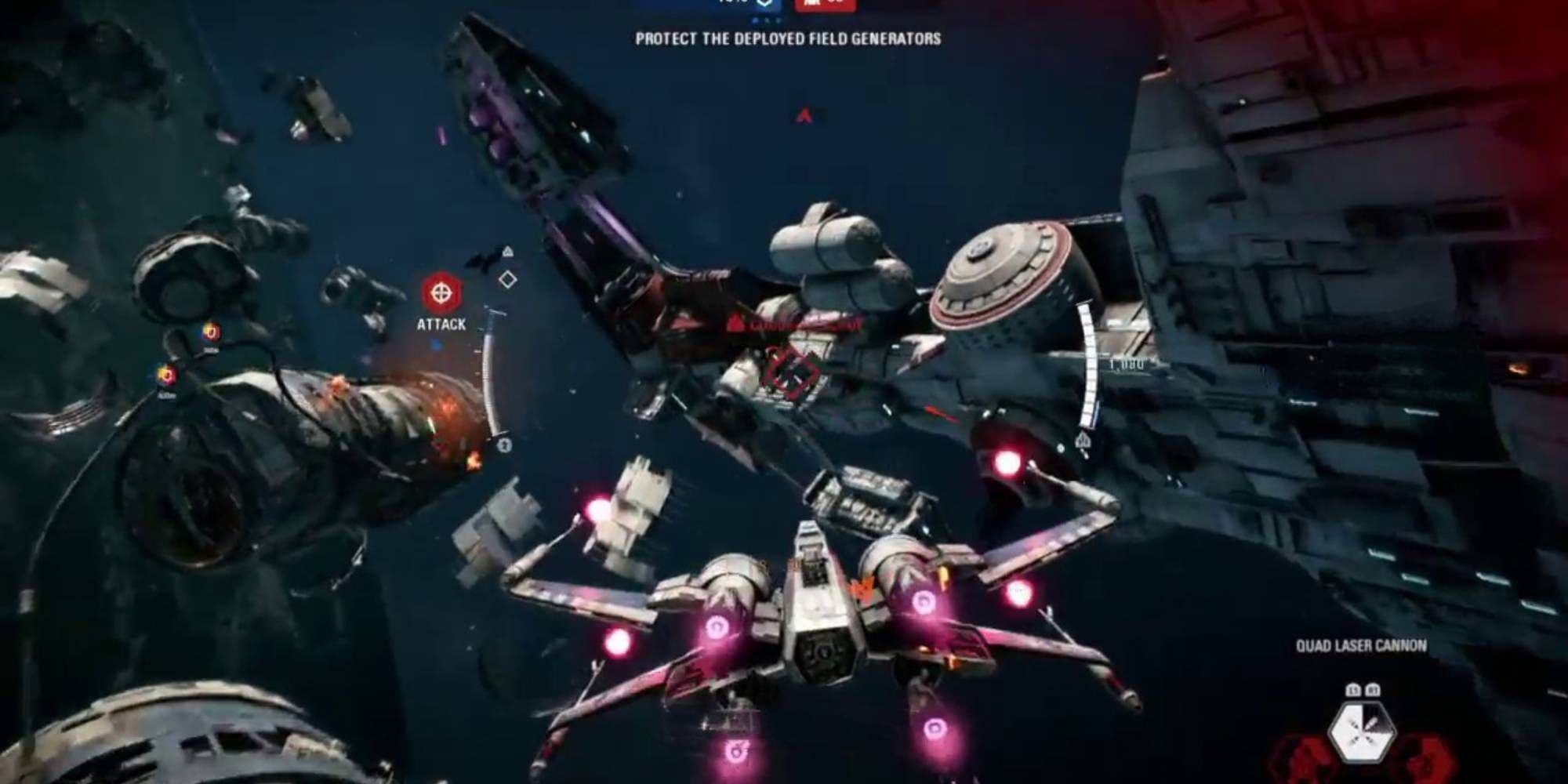 T-70 Resistance X-Wing in Starfighter Assault in Star Wars: Battlefront 2