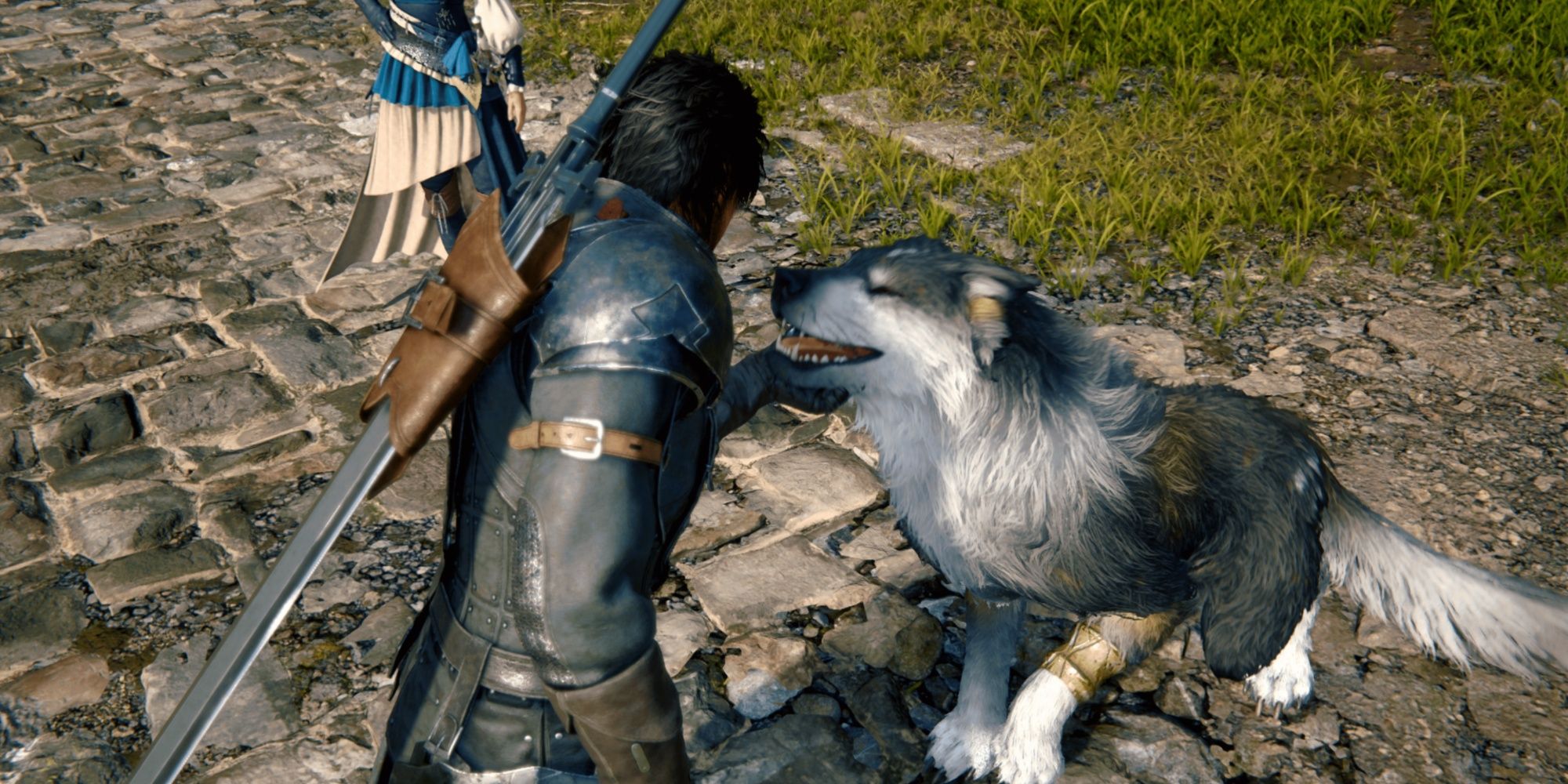 clive petting torgal in final fantasy 16