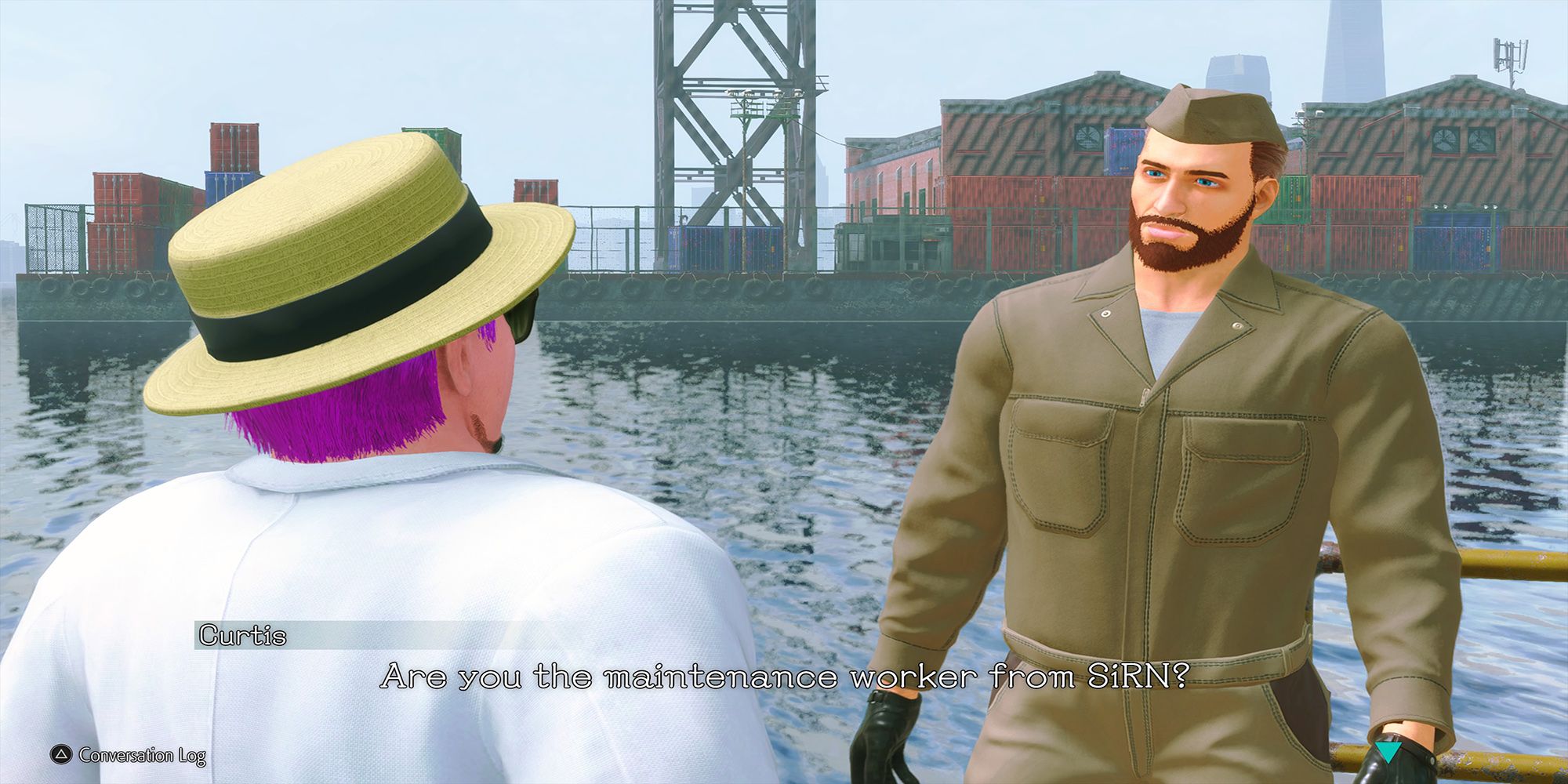 the player avatar meets Curtis at the Grace Marina in Street Fighter 6.