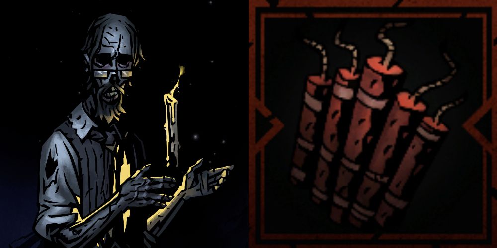the Academic with a Pyrotechnic Dazzler at the Altar of Hope in Darkest Dungeon 2