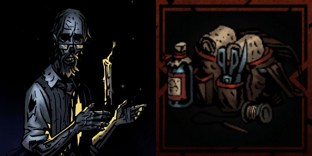the Academic with a Triage Kit at the Altar of Hope in Darkest Dungeon 2