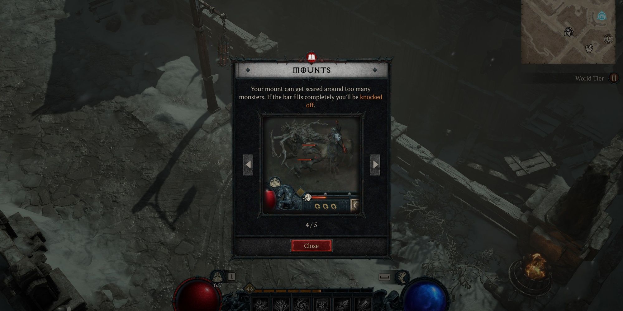 Diablo 4 Horse Fear Meter Tooltip