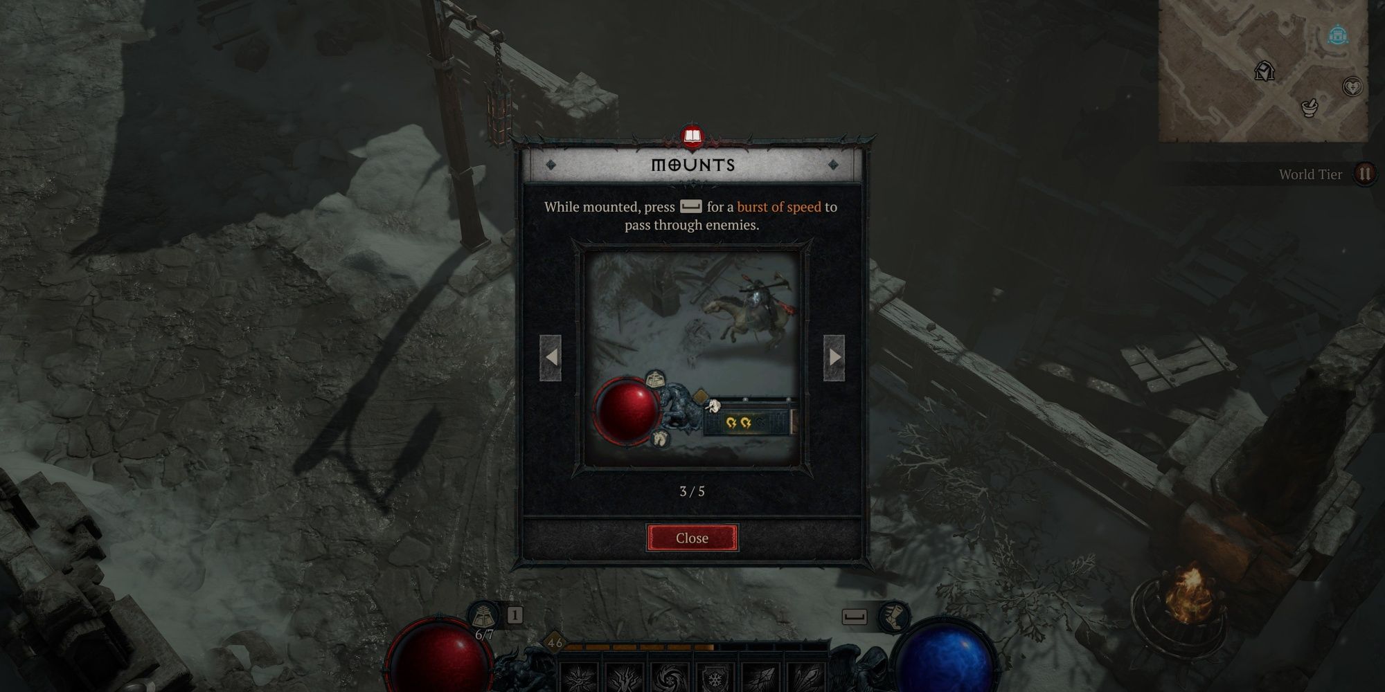 Diablo 4 Horse Gallop Tooltip