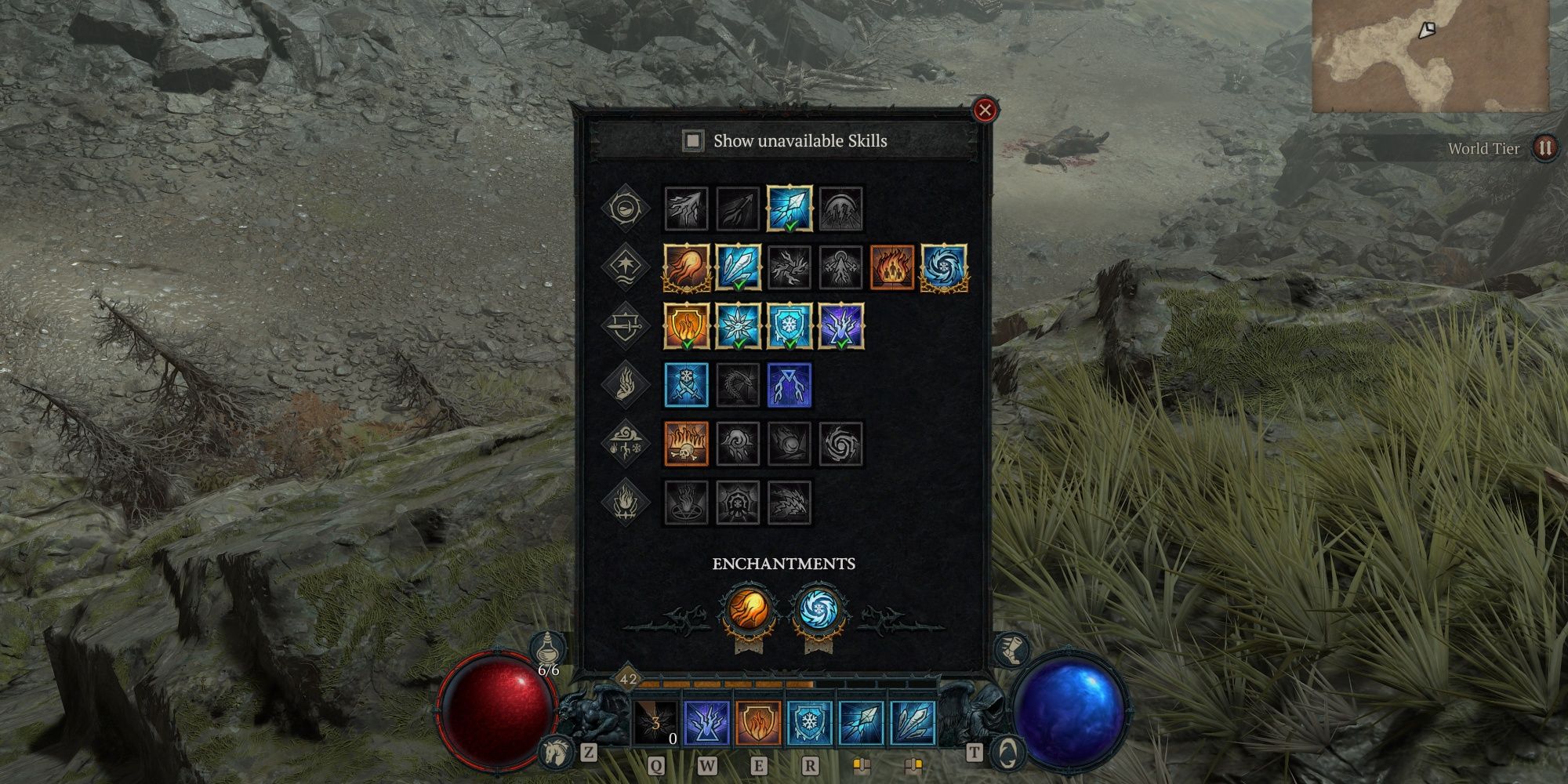 Diablo 4 Sorcerer Enchantment Menu