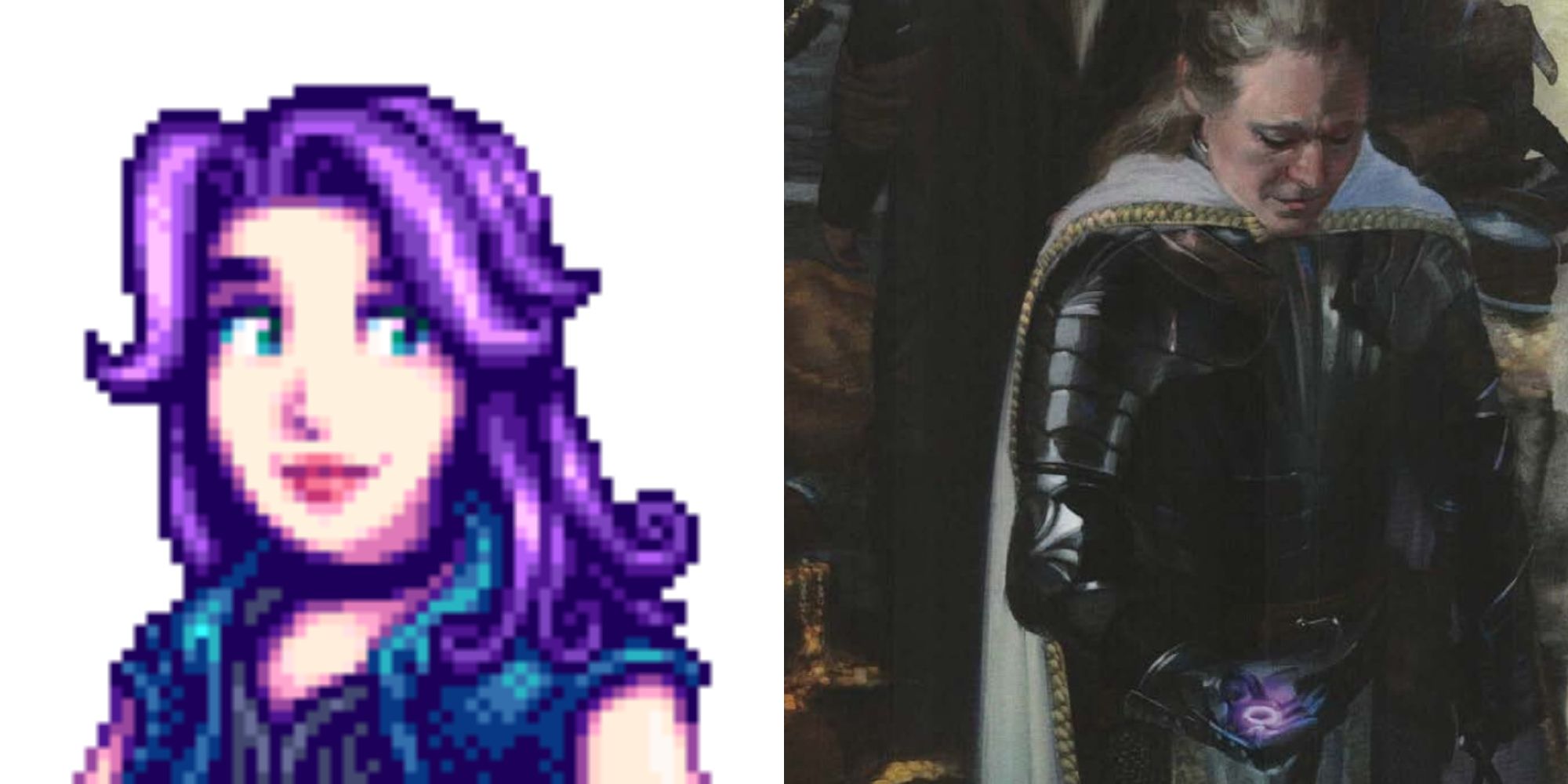 Dungeons and Dragons and Stardew Valley knight art from the player's handbook and abigail-1