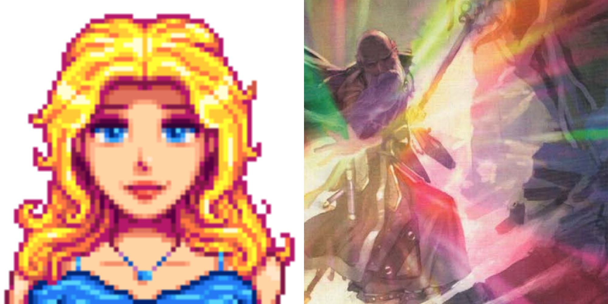 Dungeons and Dragons and stardew valley mage casting chromatic orb and haley-1