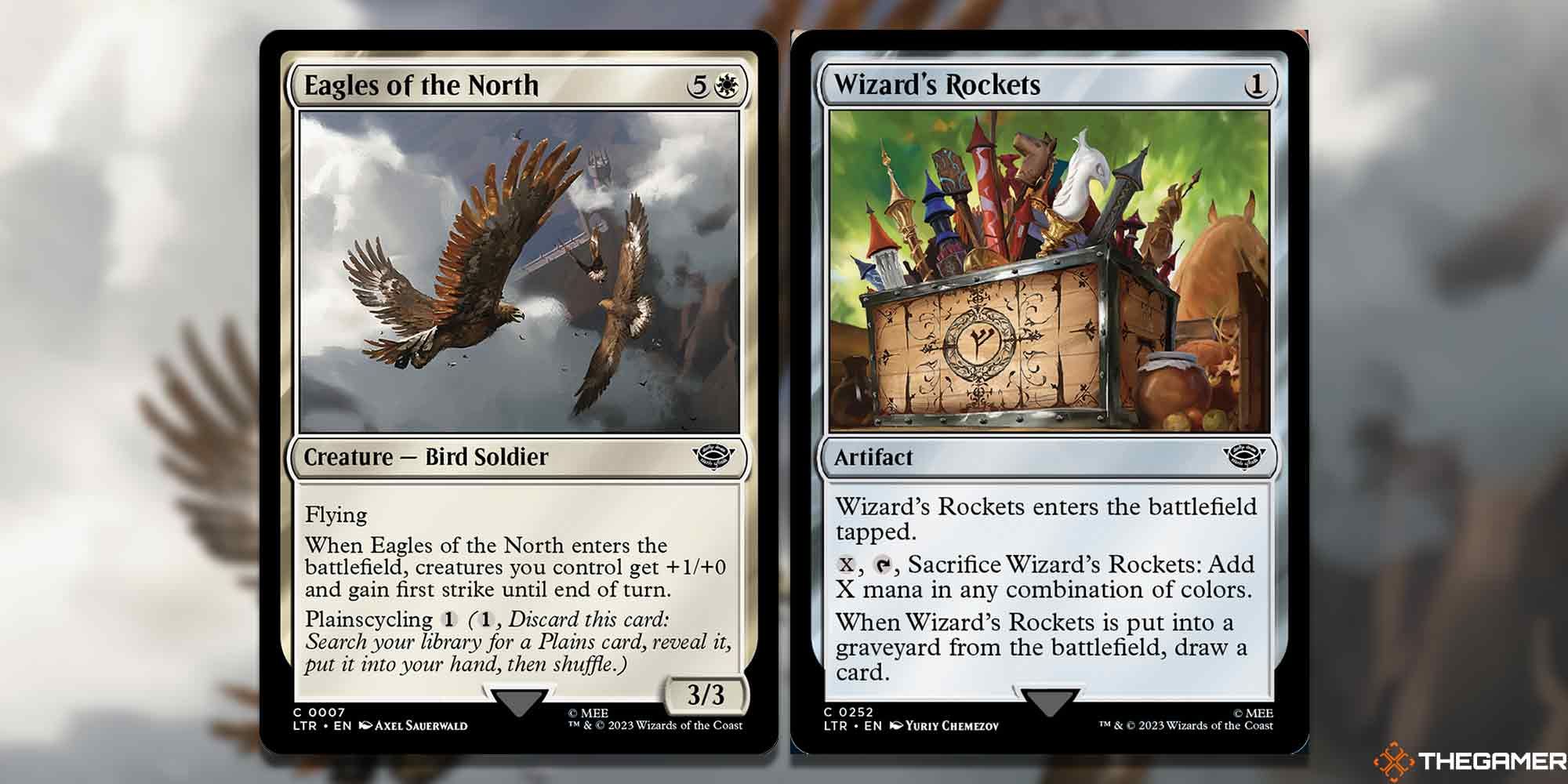 eagles of the north and wizard's rockets cards from mtg