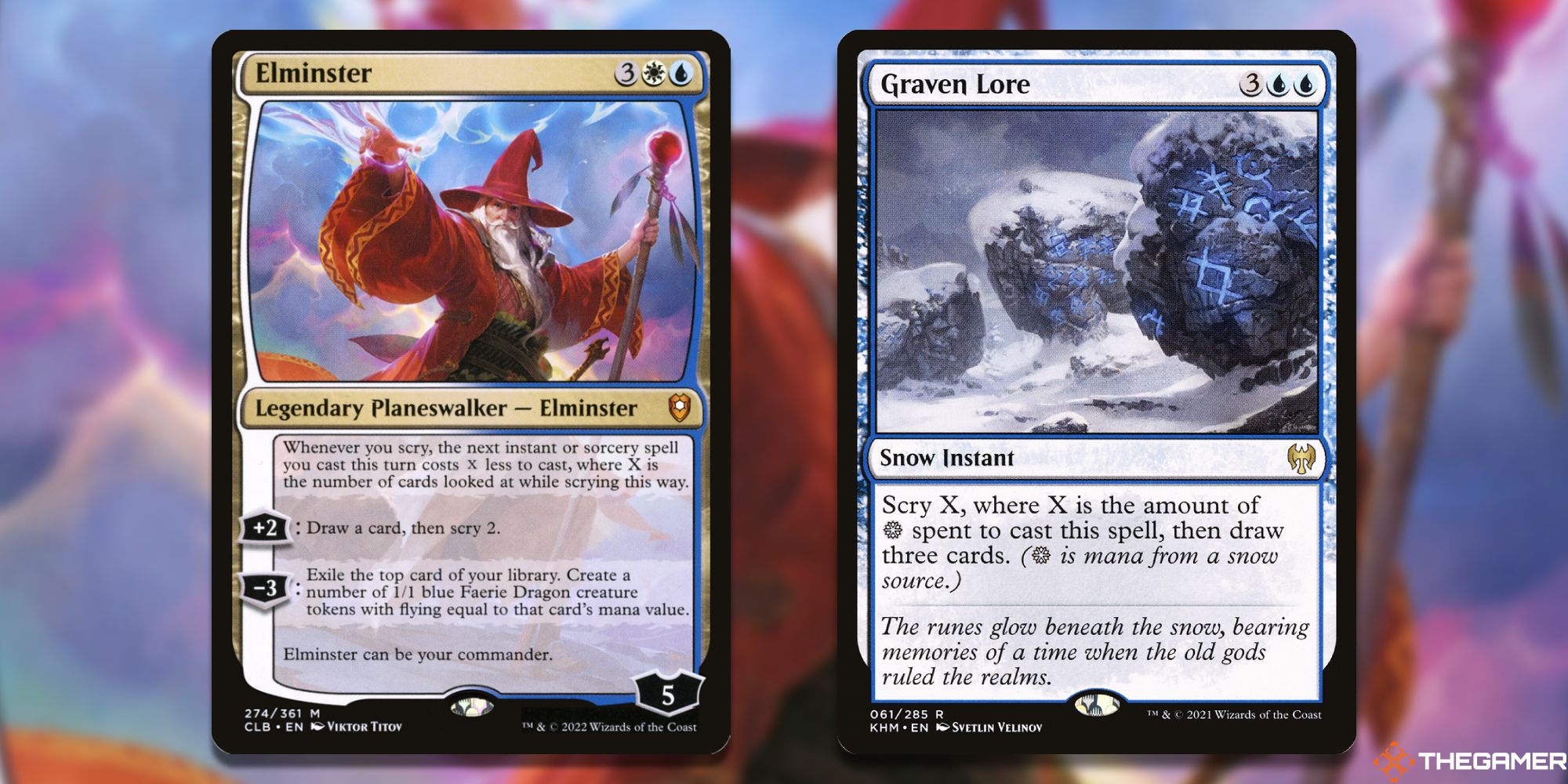 MTG: Elminster and Graven Lore cards