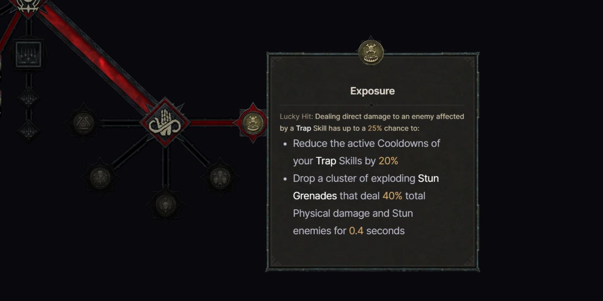 Exposure key passive in the skill tree