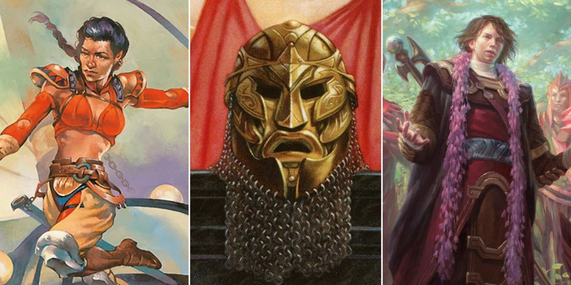 Artwork from three different Magic: The Gathering cards
