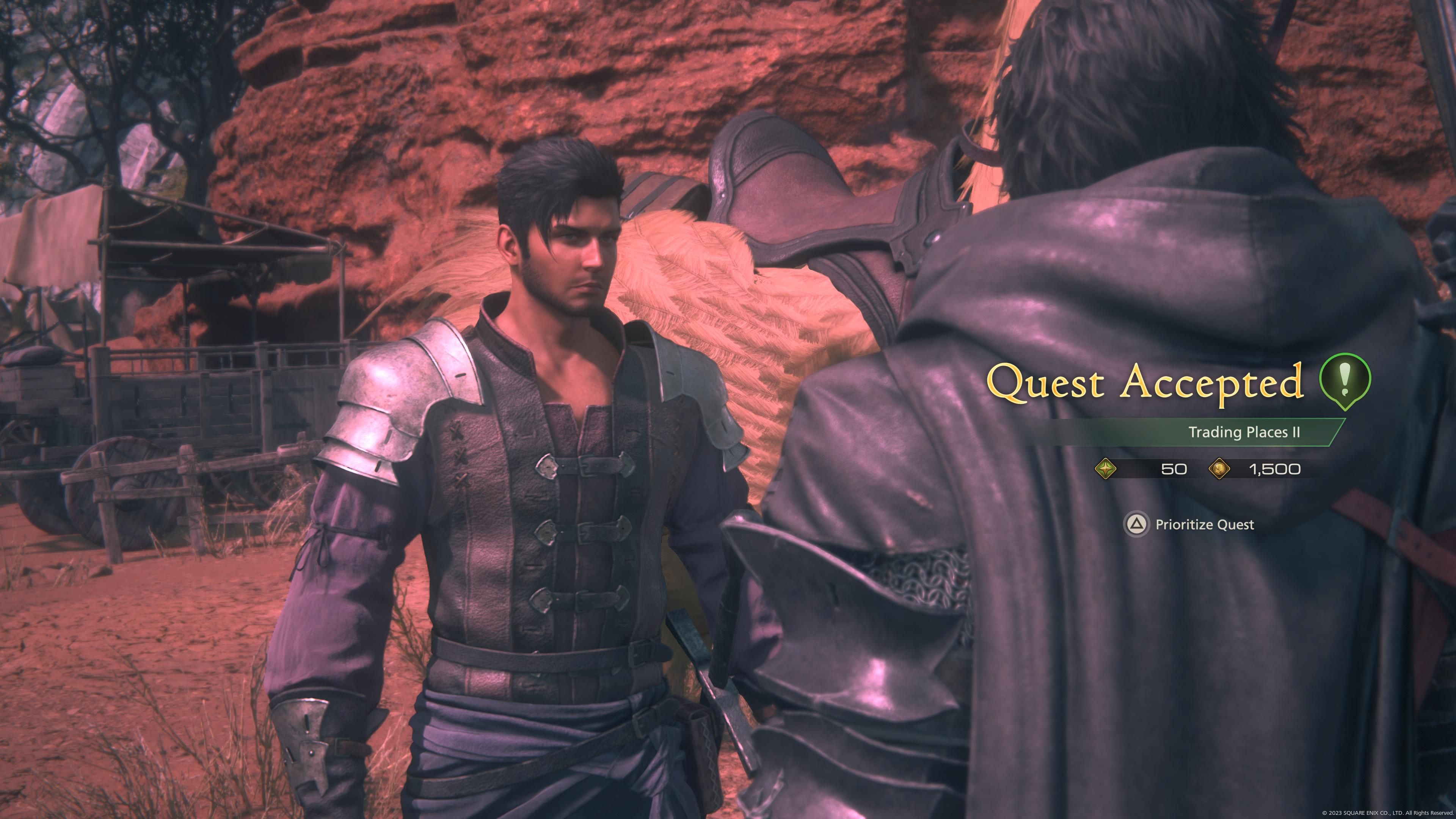 Final Fantasy 16 - Accepting a quest from Theodore