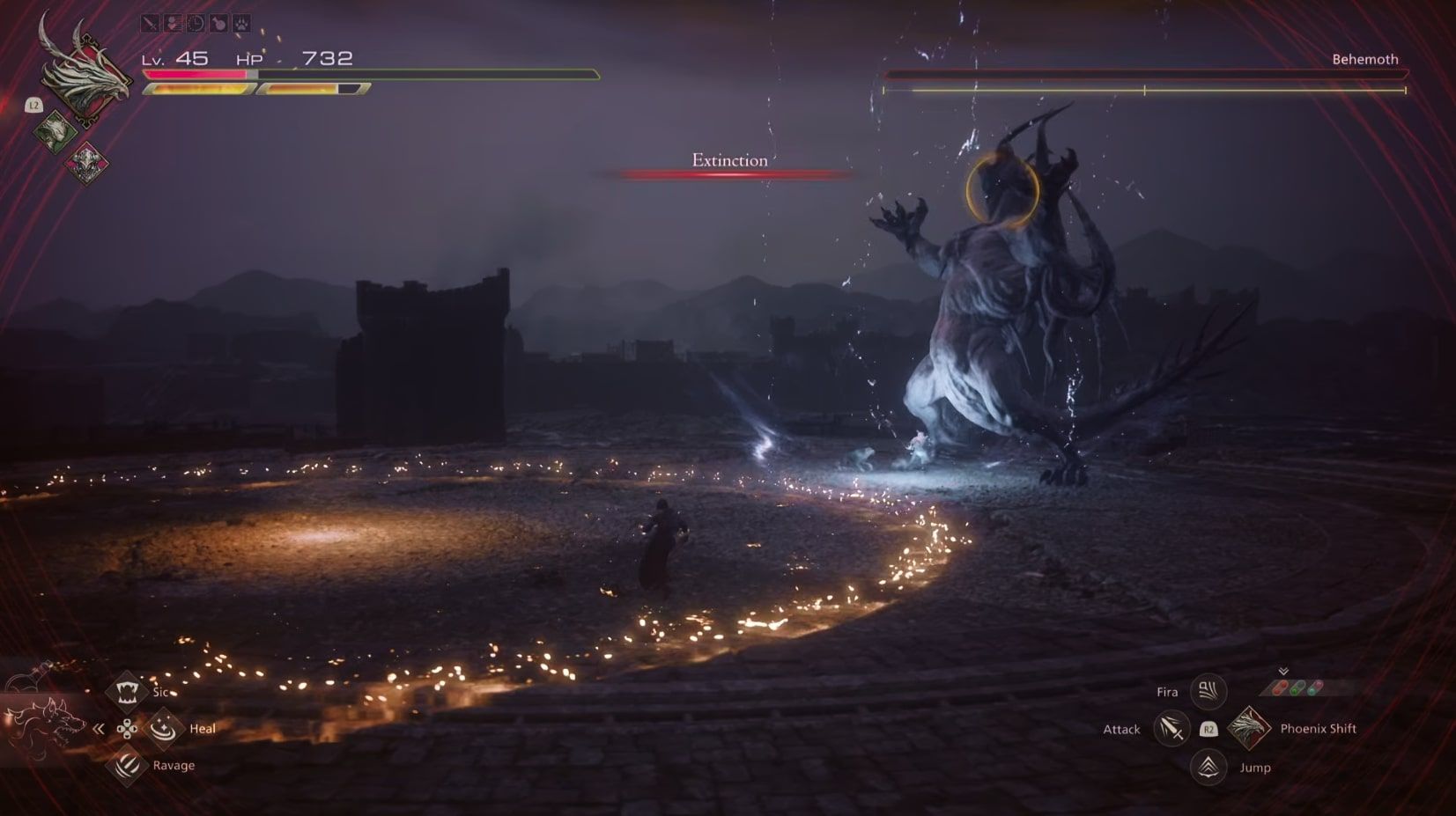 Final Fantasy 16 - Behemoth using Extinction