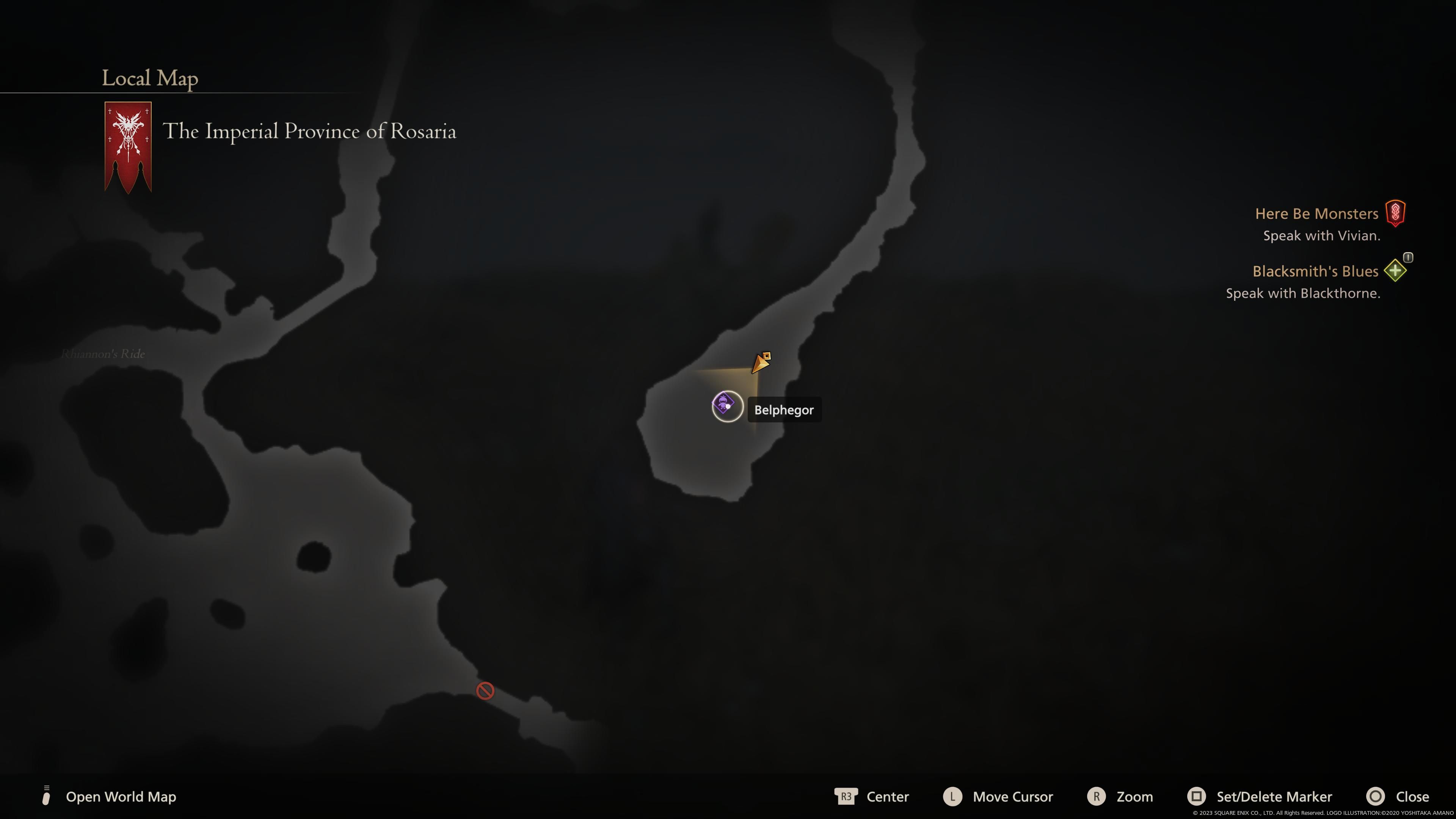 Final Fantasy 16 - Belphegor Map Location