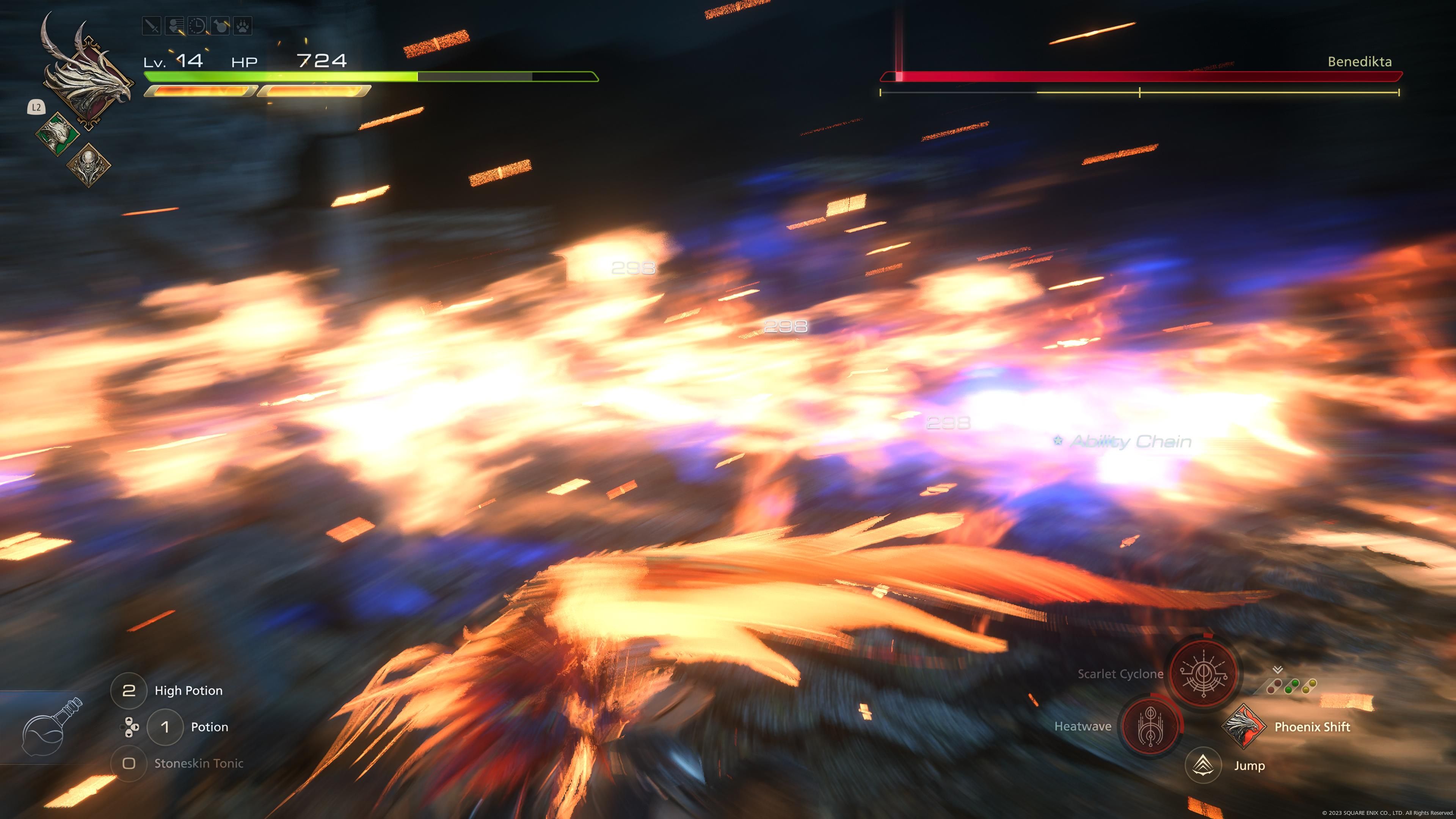 Final Fantasy 16 Benedikta Phase 2 Flames
