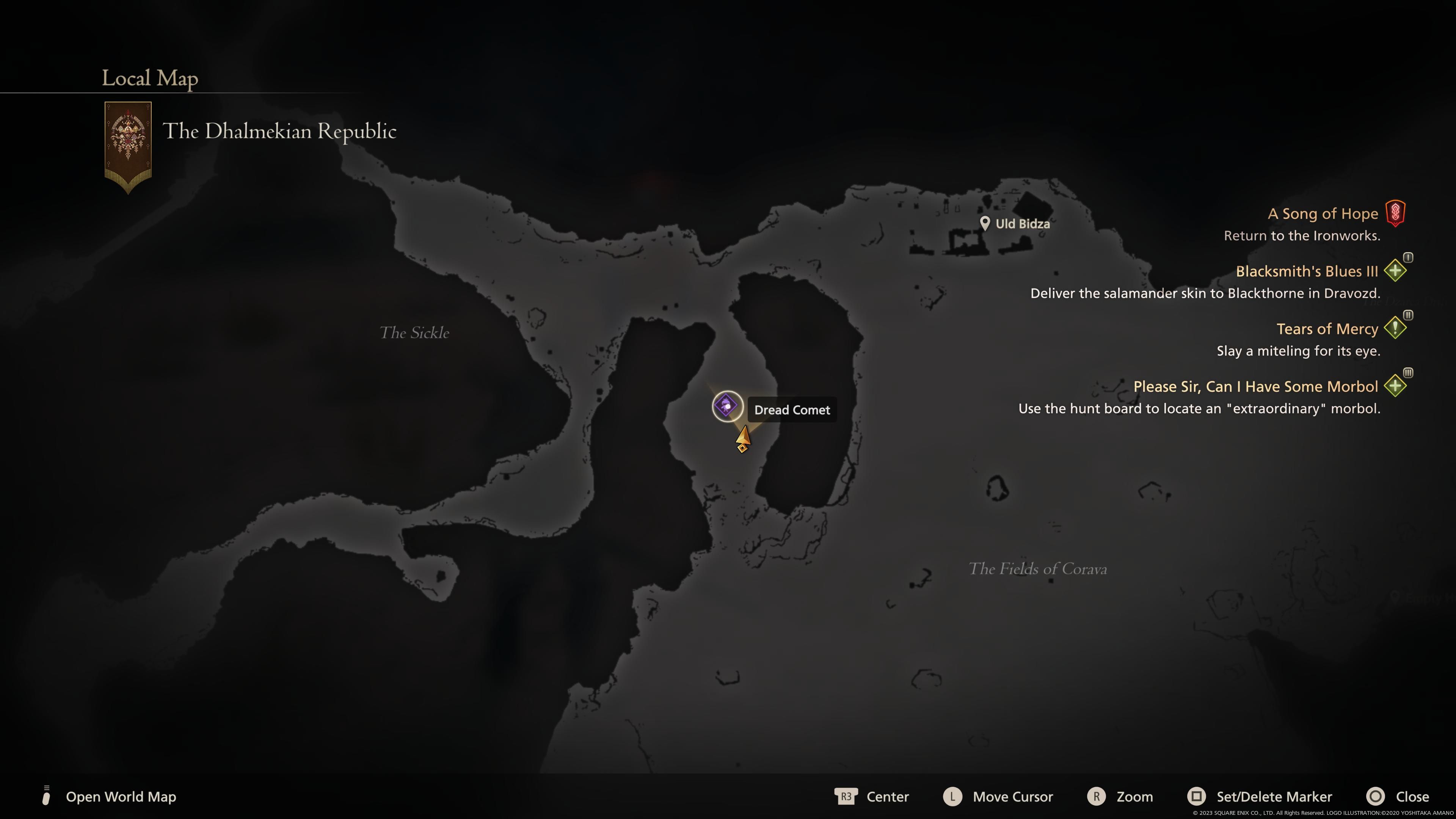 Final Fantasy 16 - Dread Comet Map Location