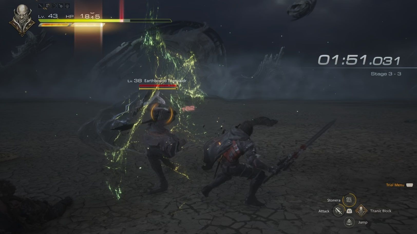 Final Fantasy 16 - Fighting a Tognvaldr in an Eikon Trial