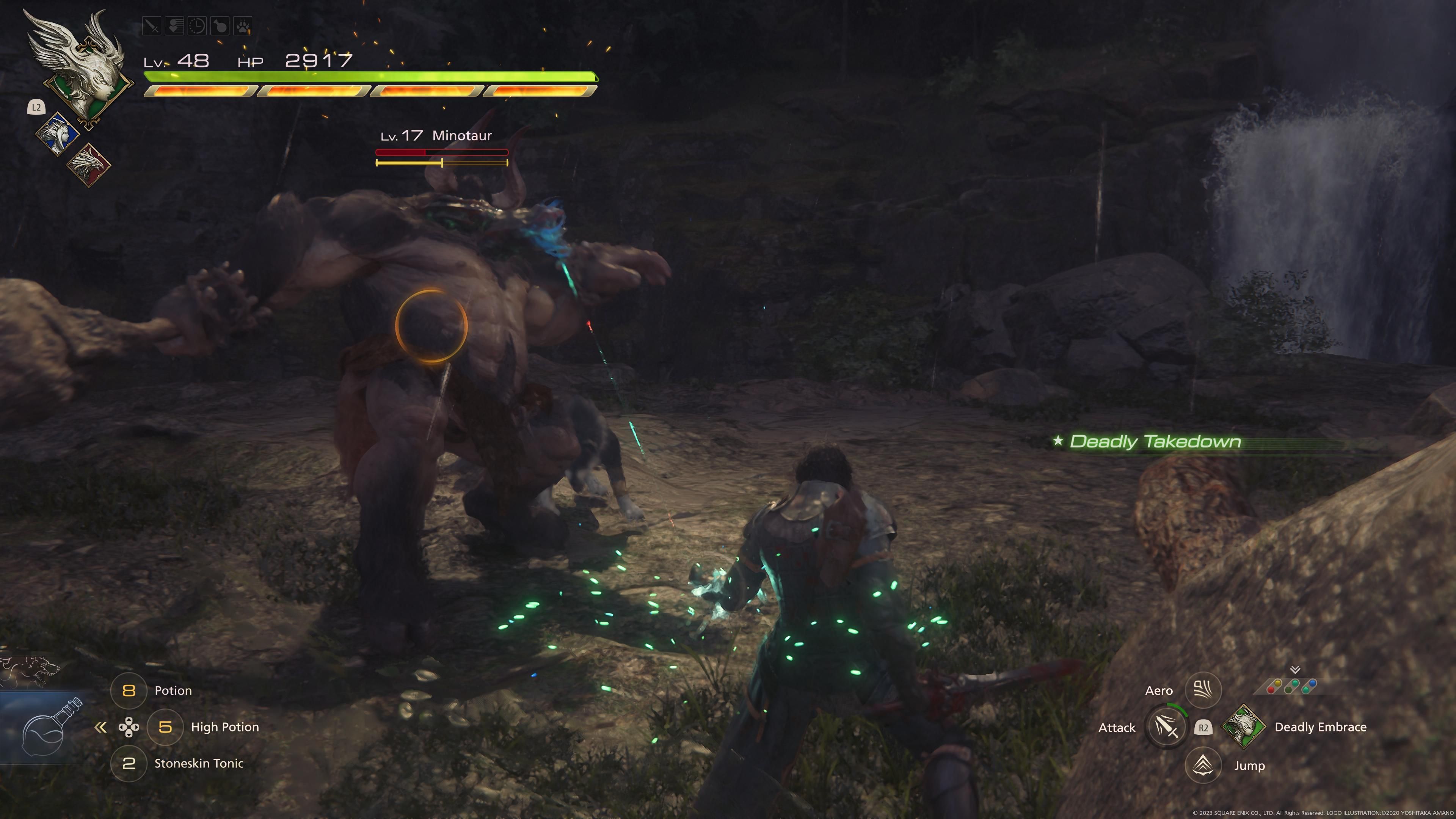Final Fantasy 16 - Fighting the Minotaur at the Kingsfall