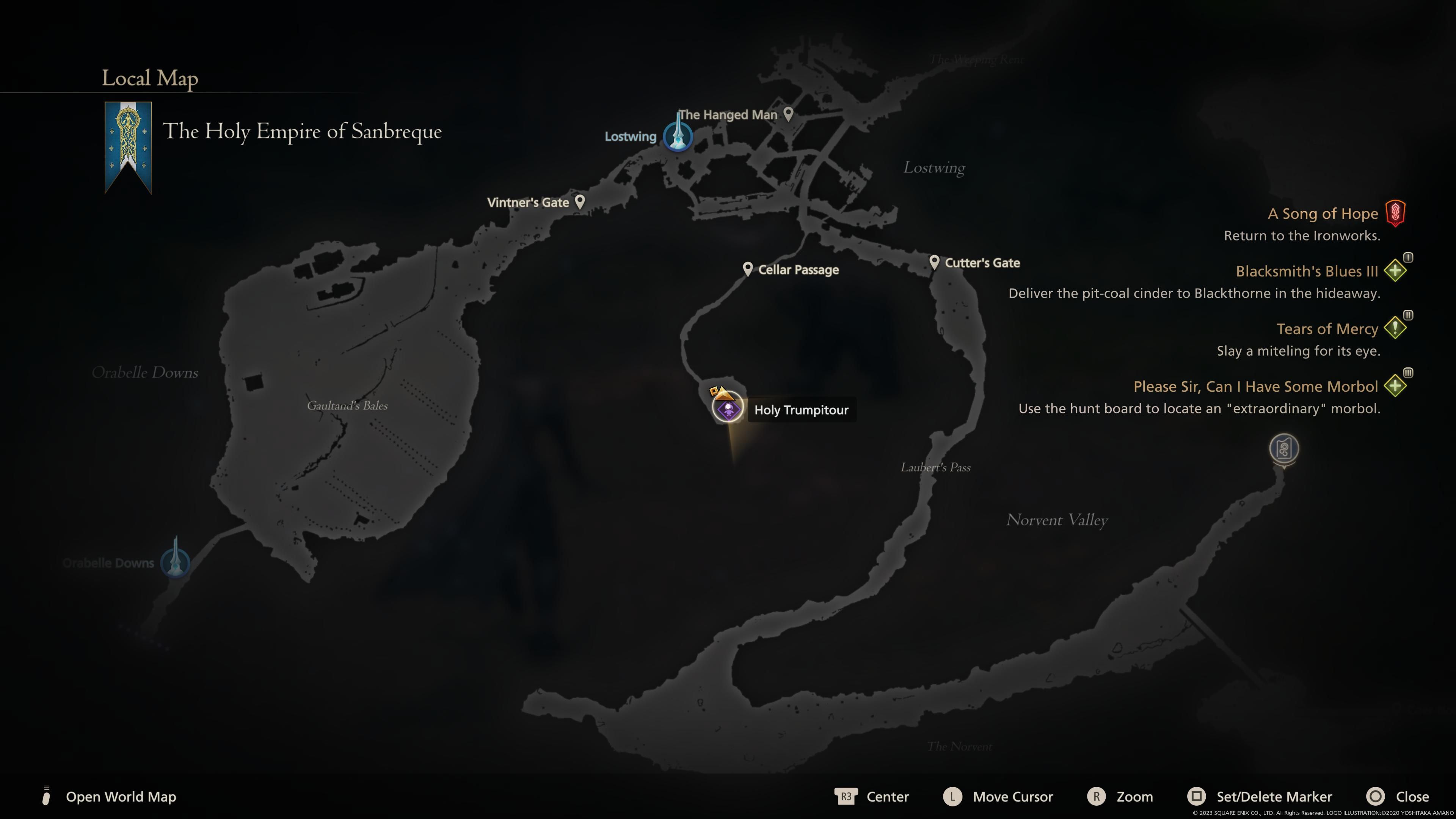 Final Fantasy 16 - Holy Trumpitour Map Location