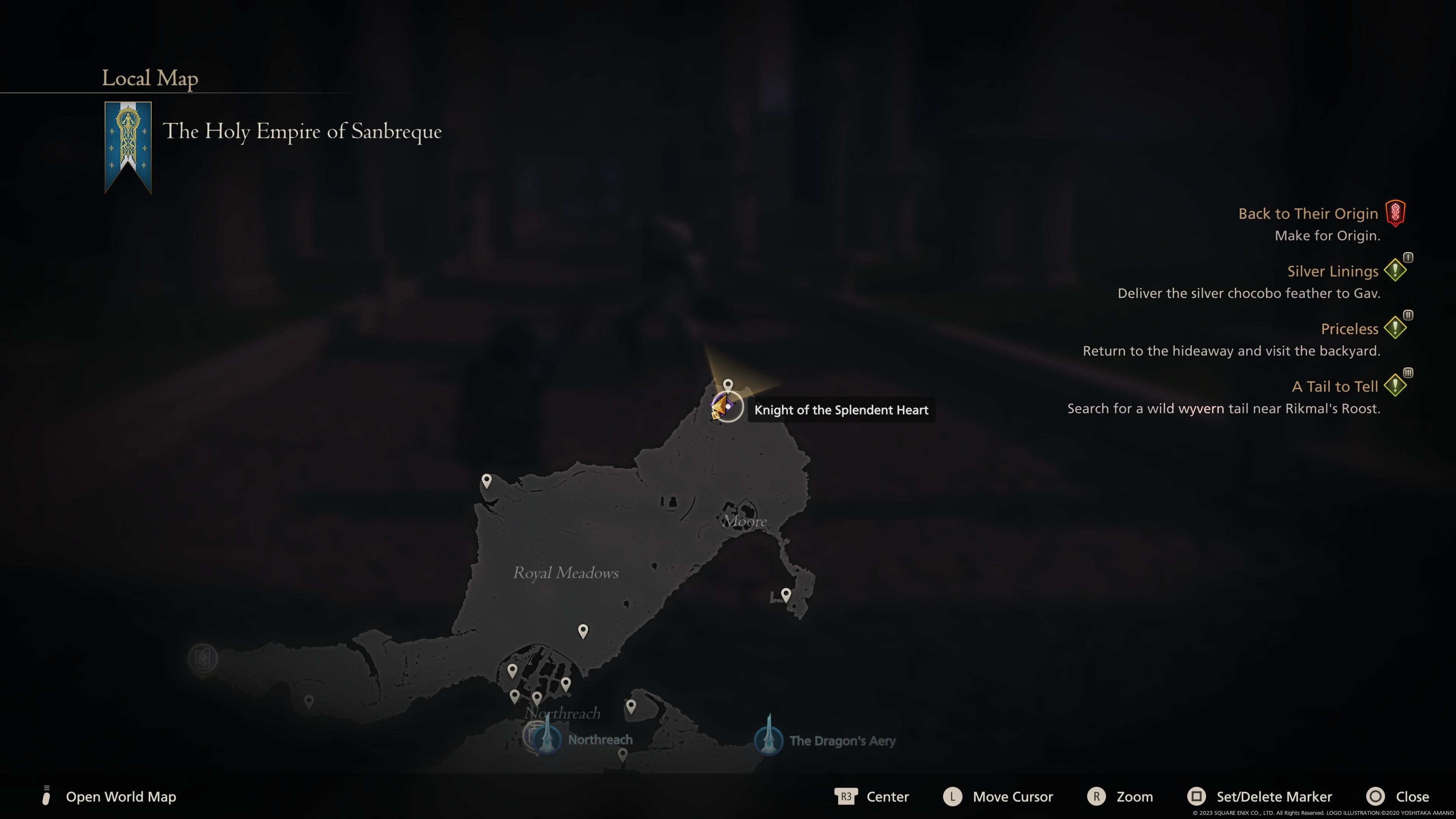 Final Fantasy 16 - Knight of the Splendent Heart Map Location