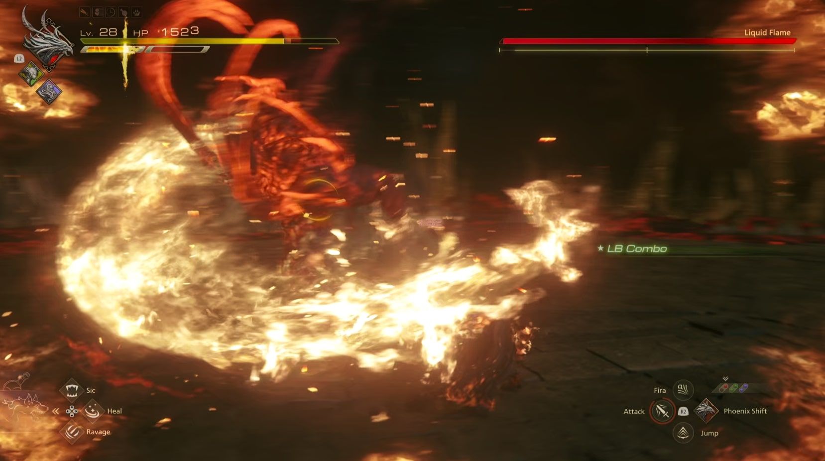 Final Fantasy 16 - Liquid Flame fight with Clive in Limit Break