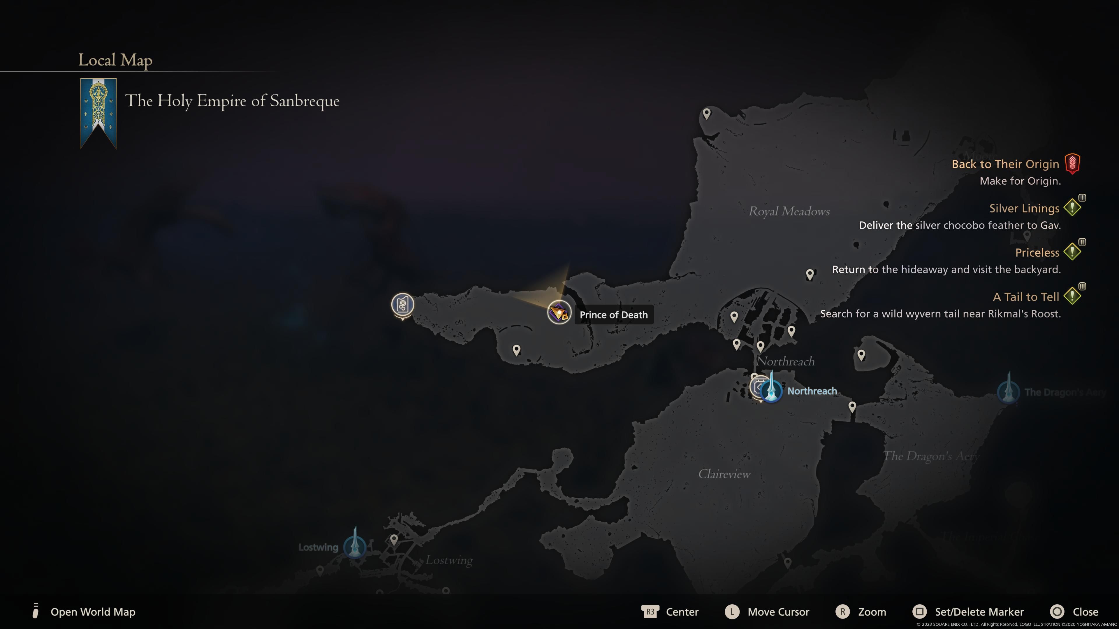Final Fantasy 16 - Prince of Death Map Location