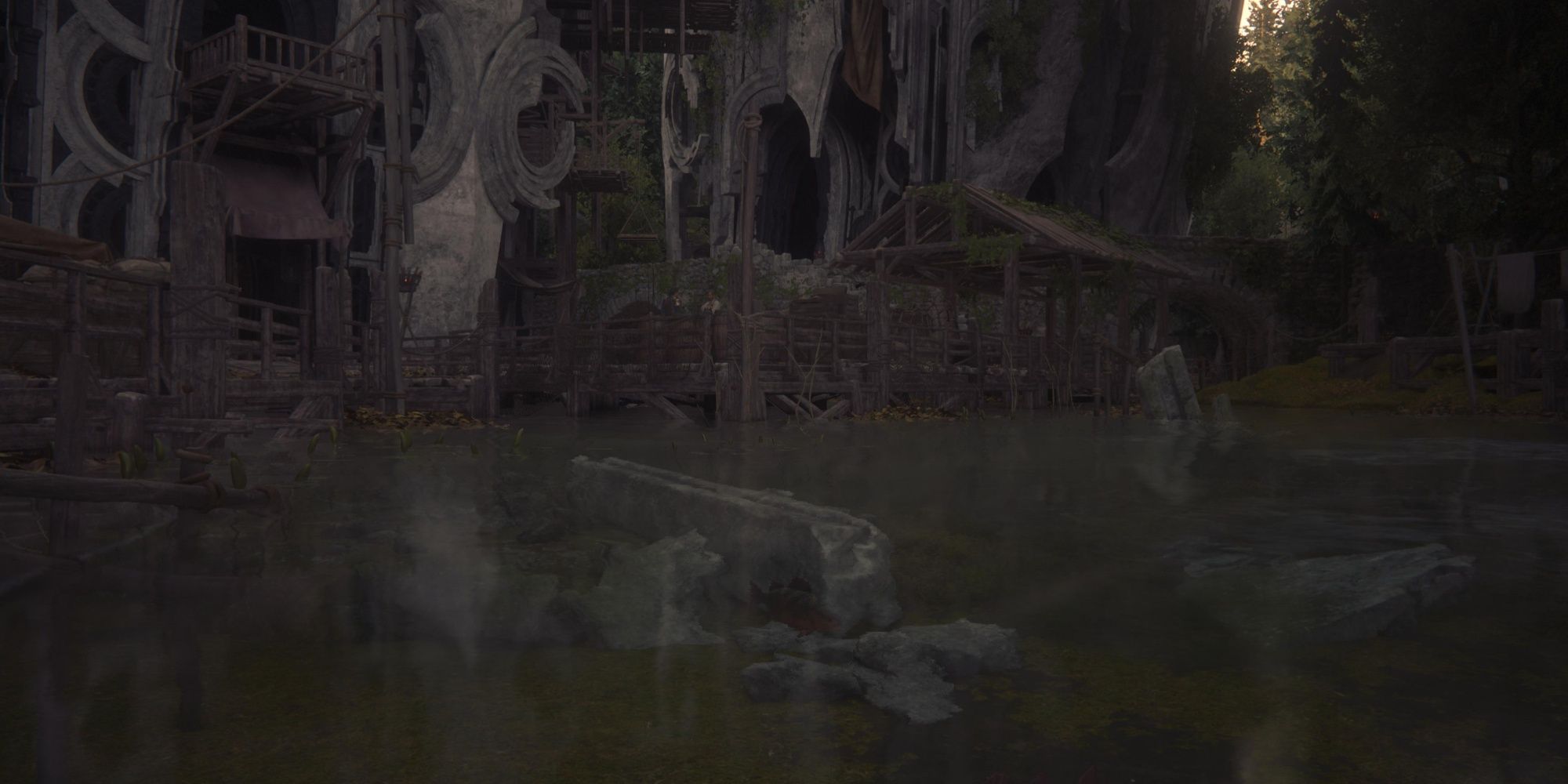 Final Fantasy 16 - Sanbreque - The pond in the middle of Lostwing