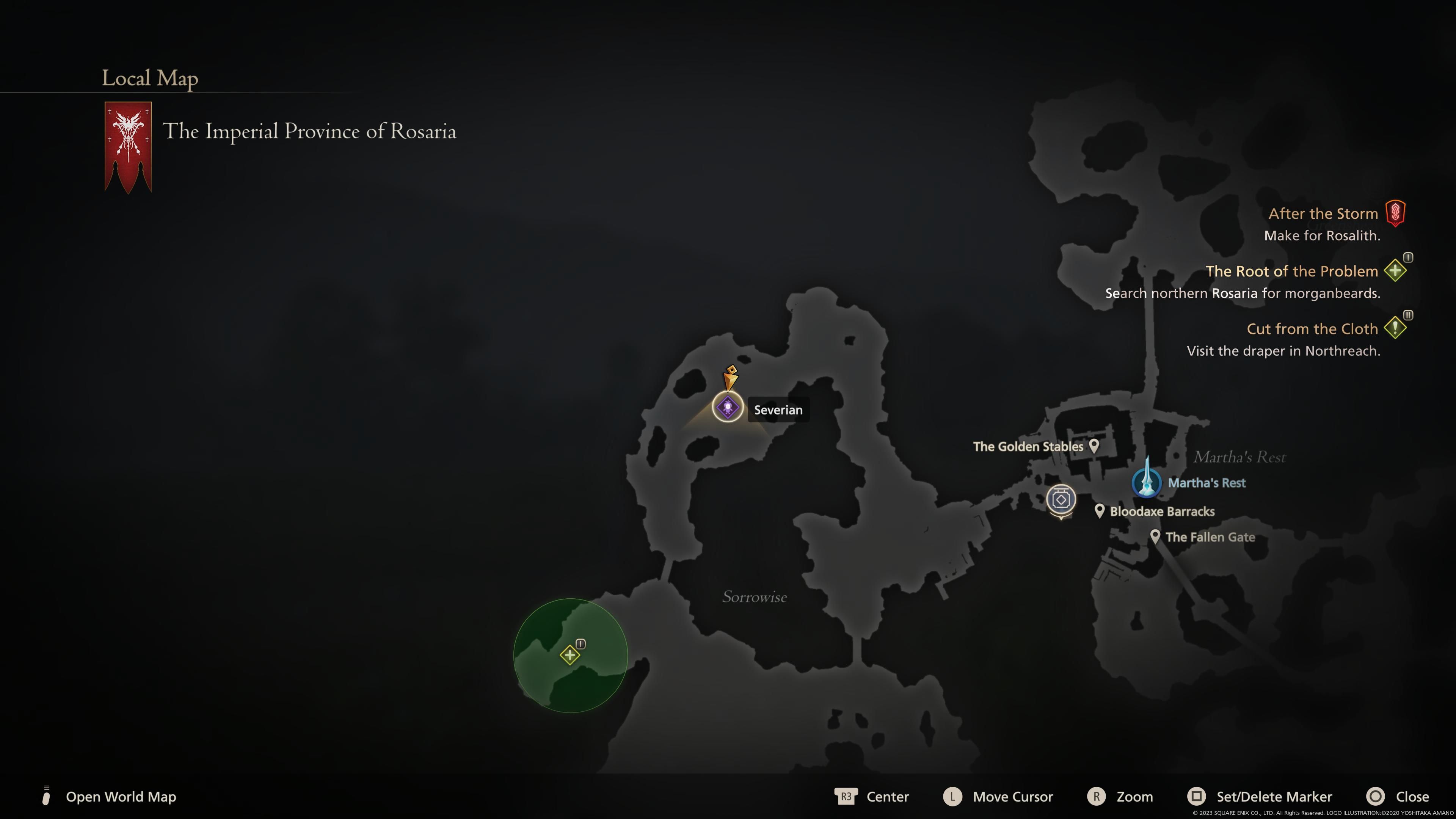 Final Fantasy 16 - Severian Map Location
