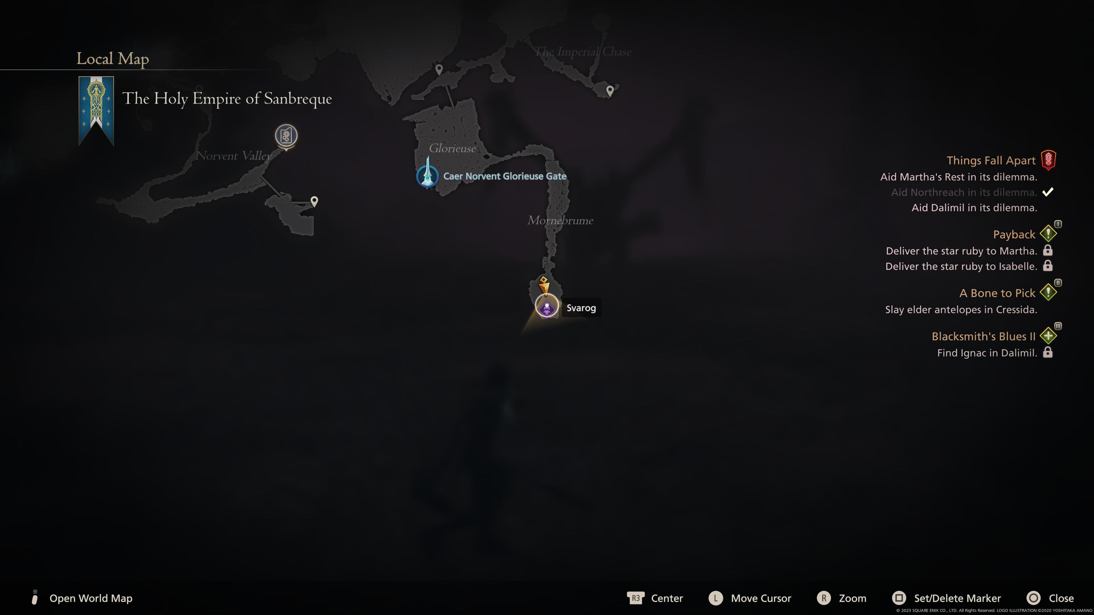 Final Fantasy 16 - Svarog Map Location