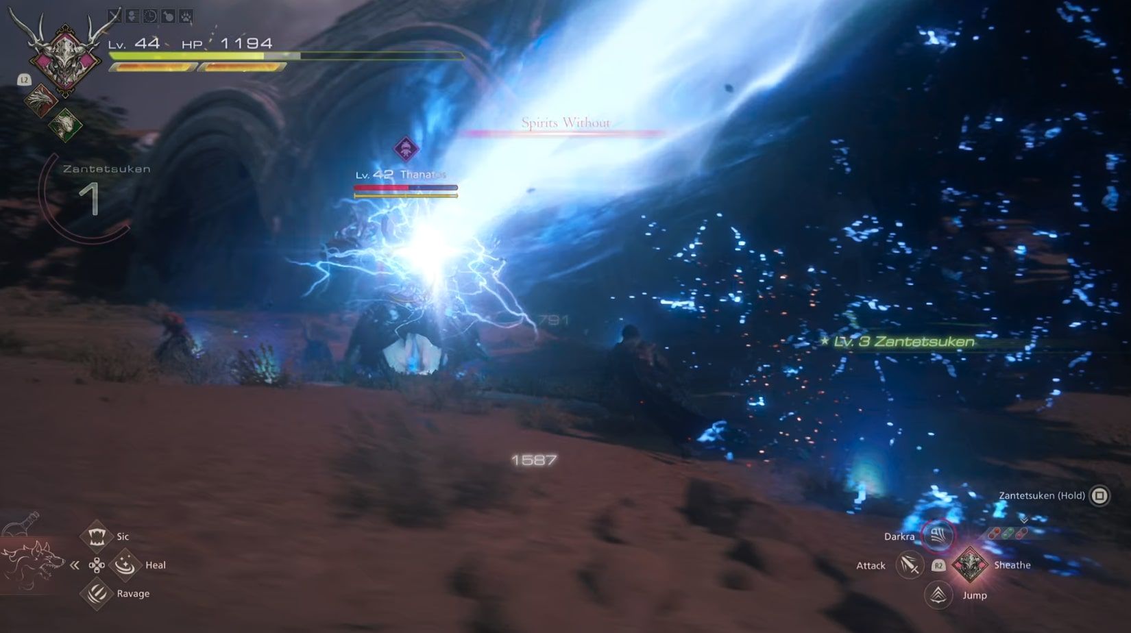 Final Fantasy 16 - Thanatos using Spirits Without