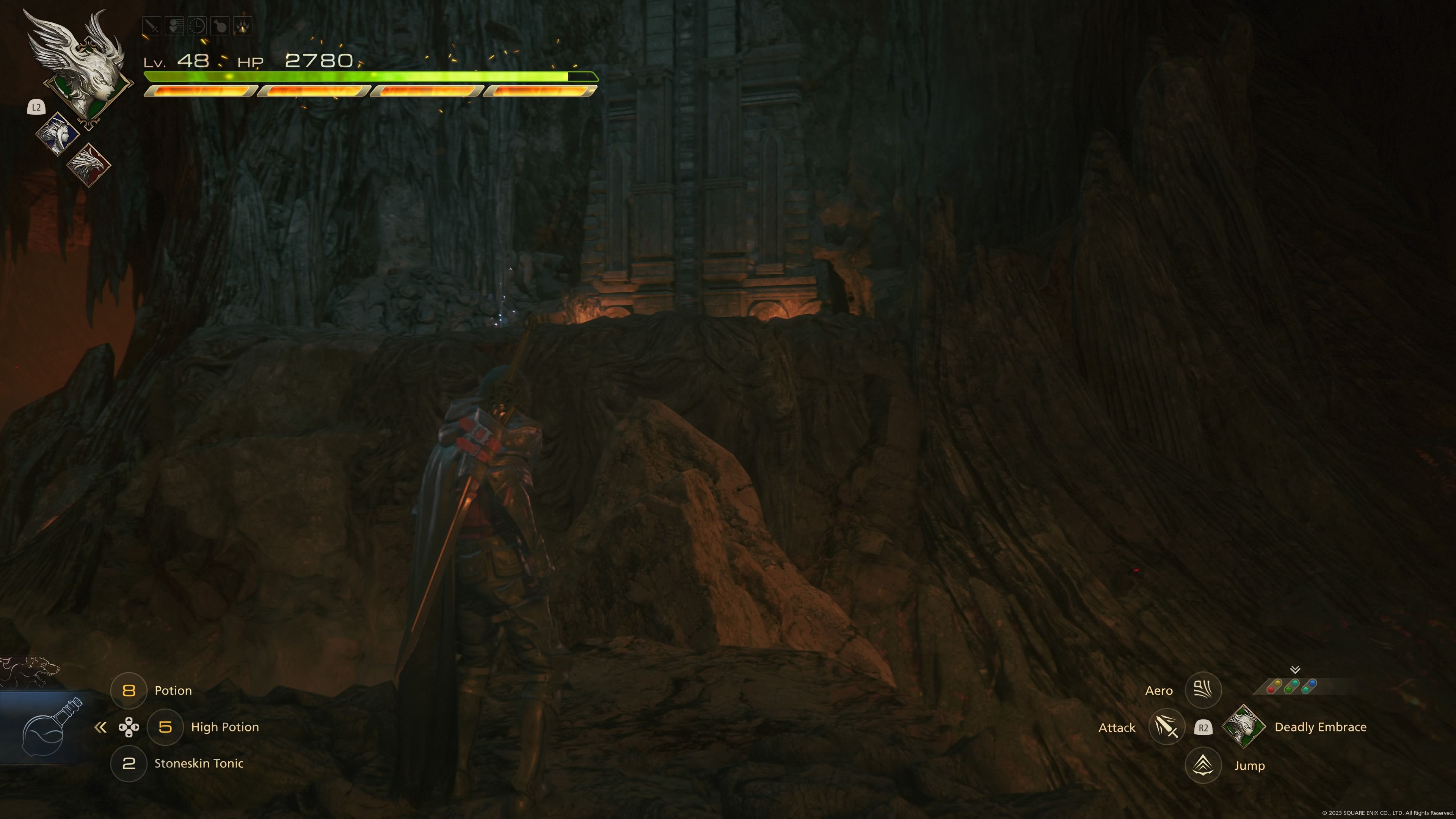 Final Fantasy 16 - The gap toward the ladder in Drake's Breath